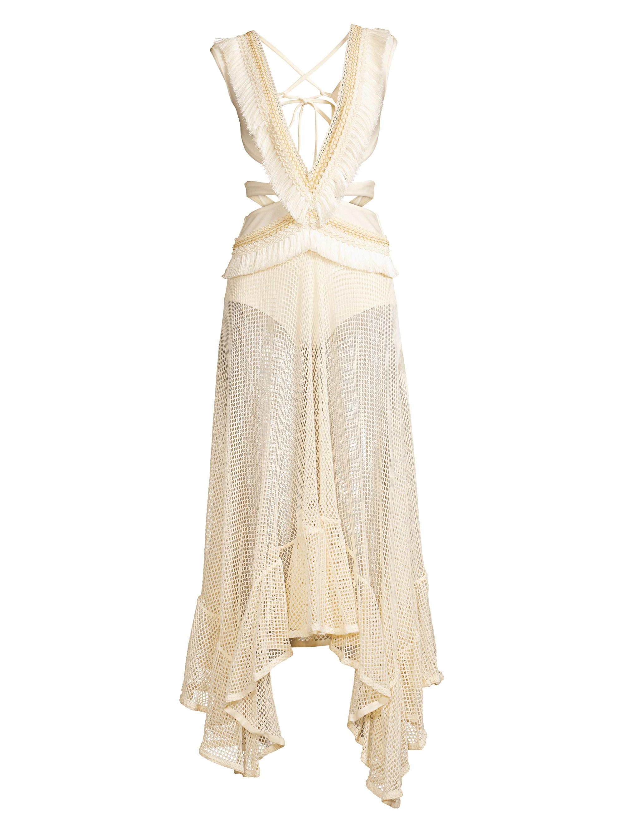 white cut out maxi dress