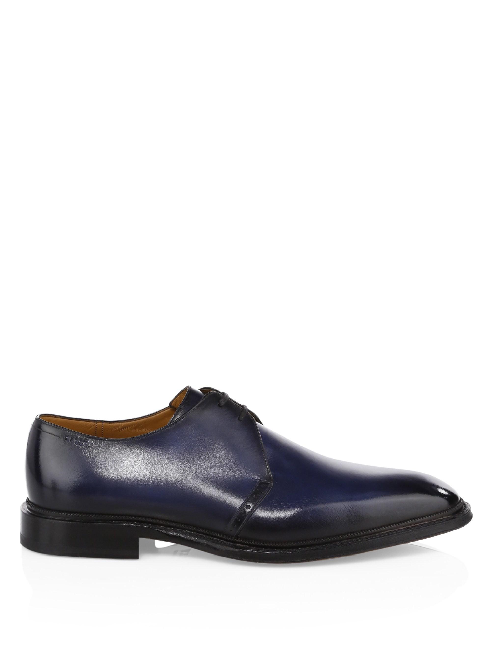Bally Skamburge Two Eyelet Lace Leather Dress Shoes in Blue for Men - Lyst