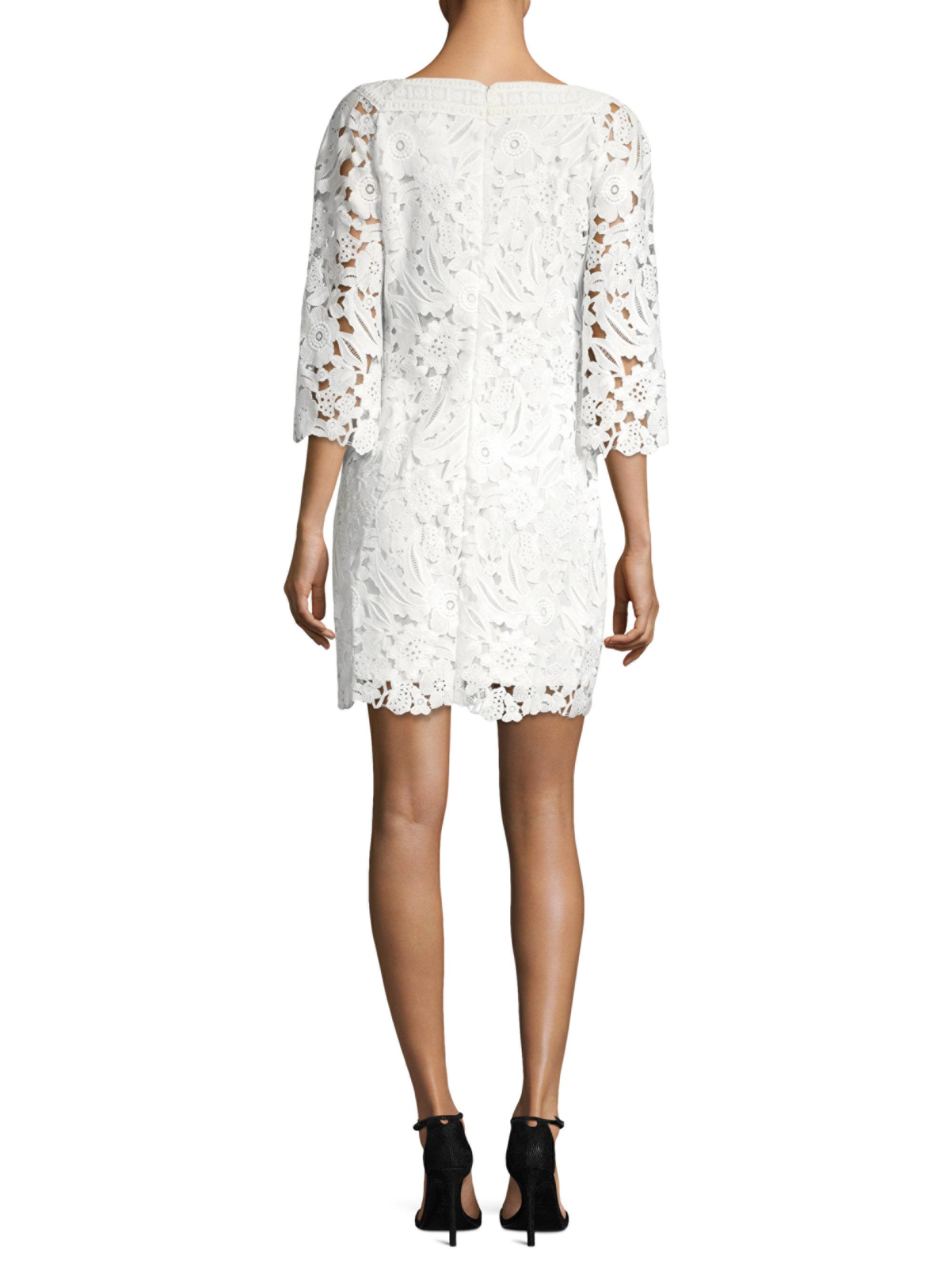 trina turk white lace dress