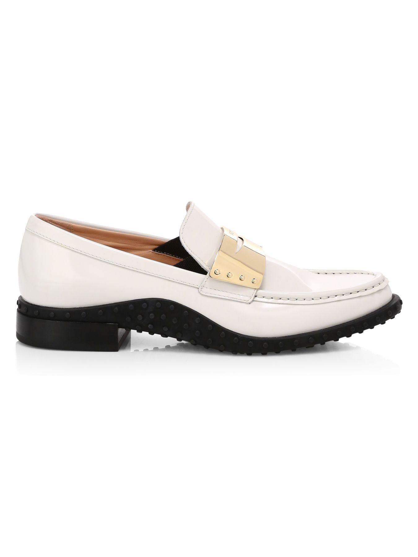 tods patent loafers