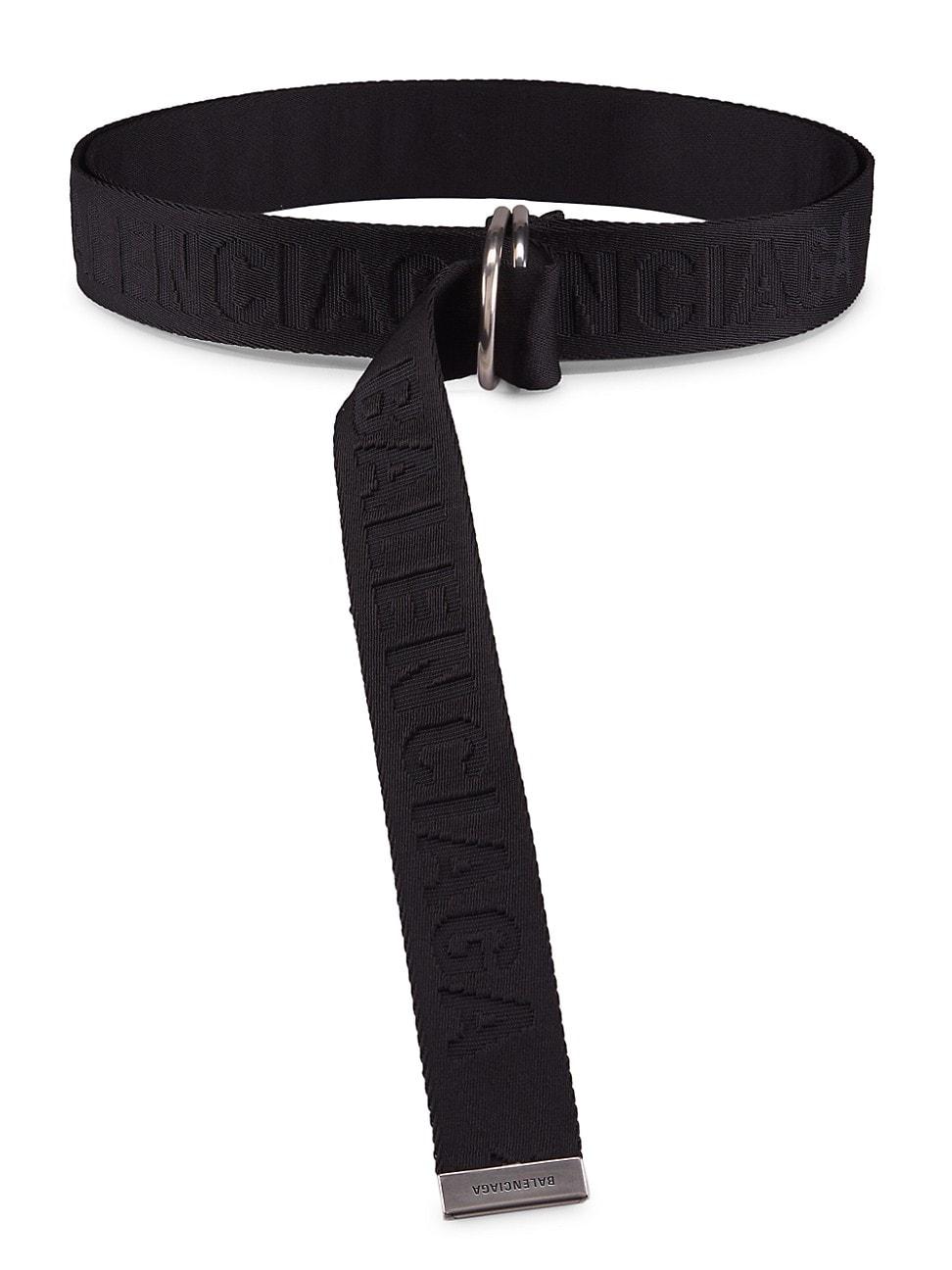 Balenciaga Men's Logo-embellished Leather Belt