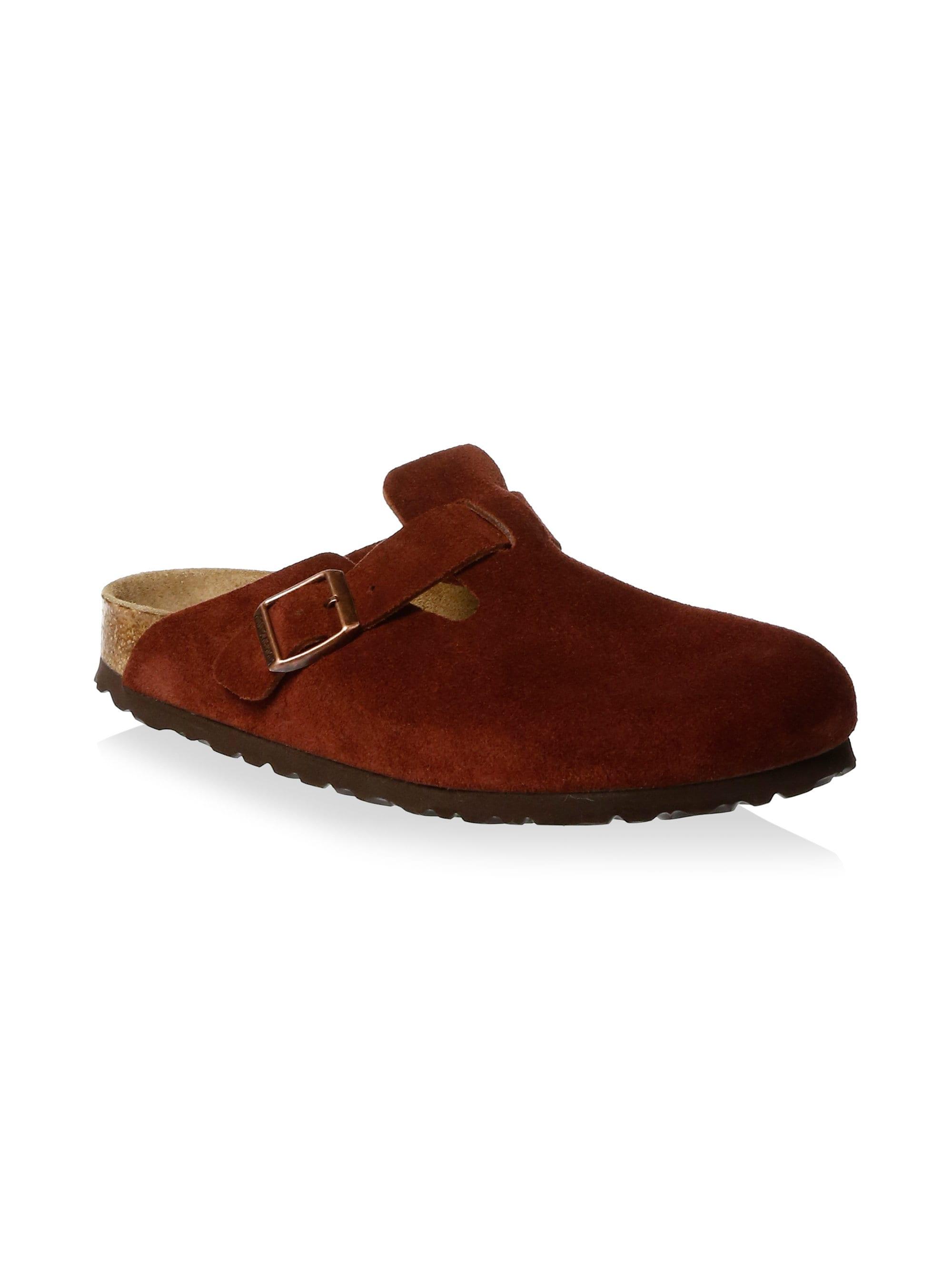 Birkenstock Women's Boston Suede Slip-on Clogs - Burgundy in Brown | Lyst