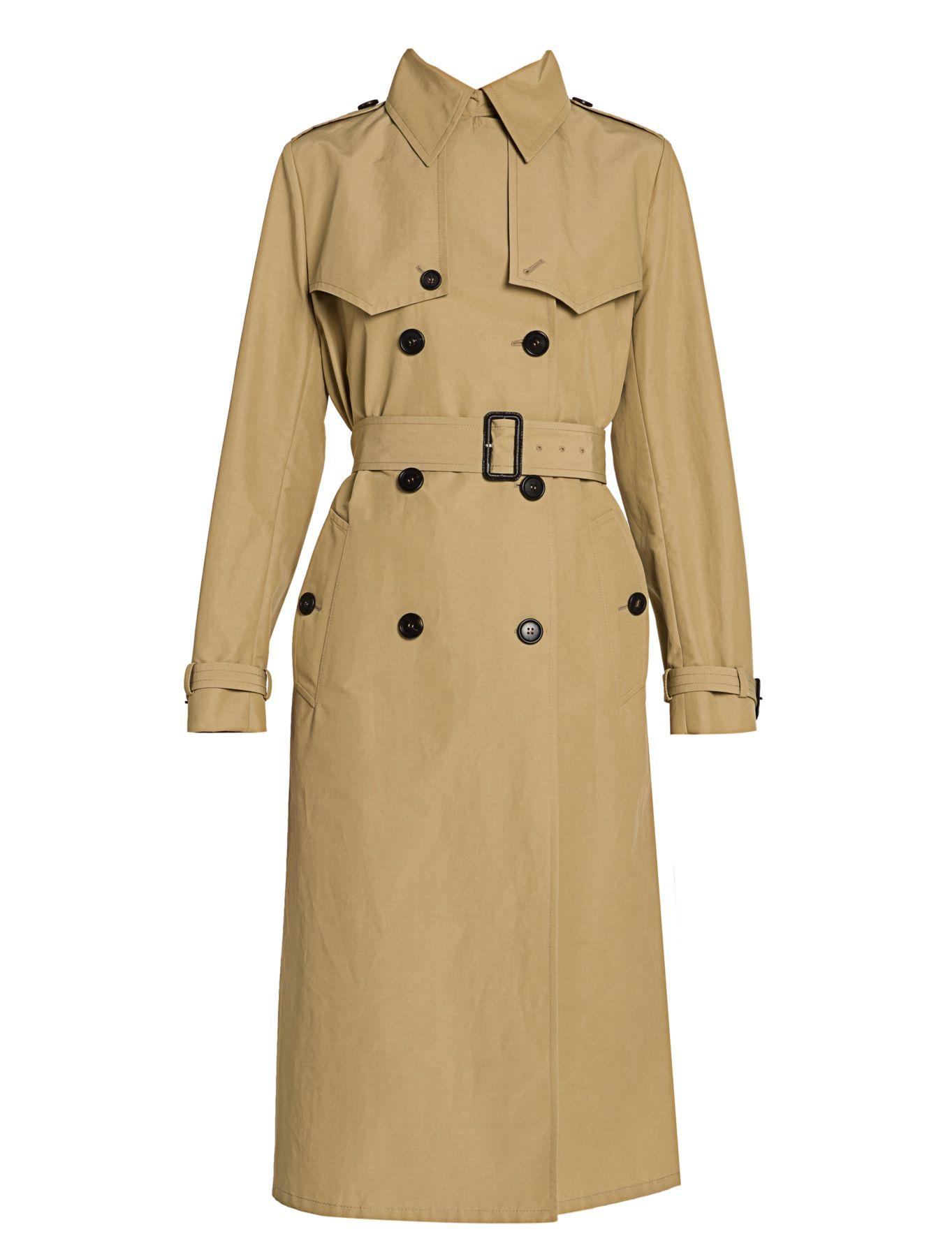 Prada Cotton Tech Trench Coat in Khaki (Natural) Lyst