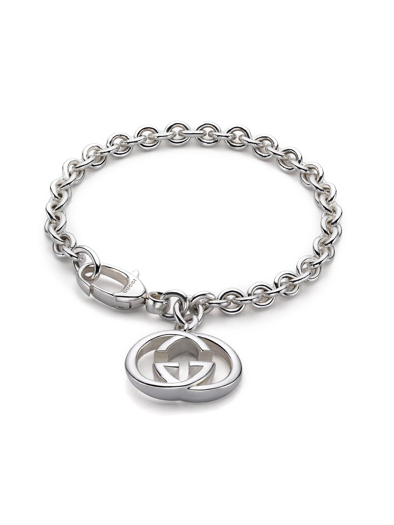grube Mark Aubergine Gucci Sterling Silver Double G Charm Bracelet in Metallic | Lyst