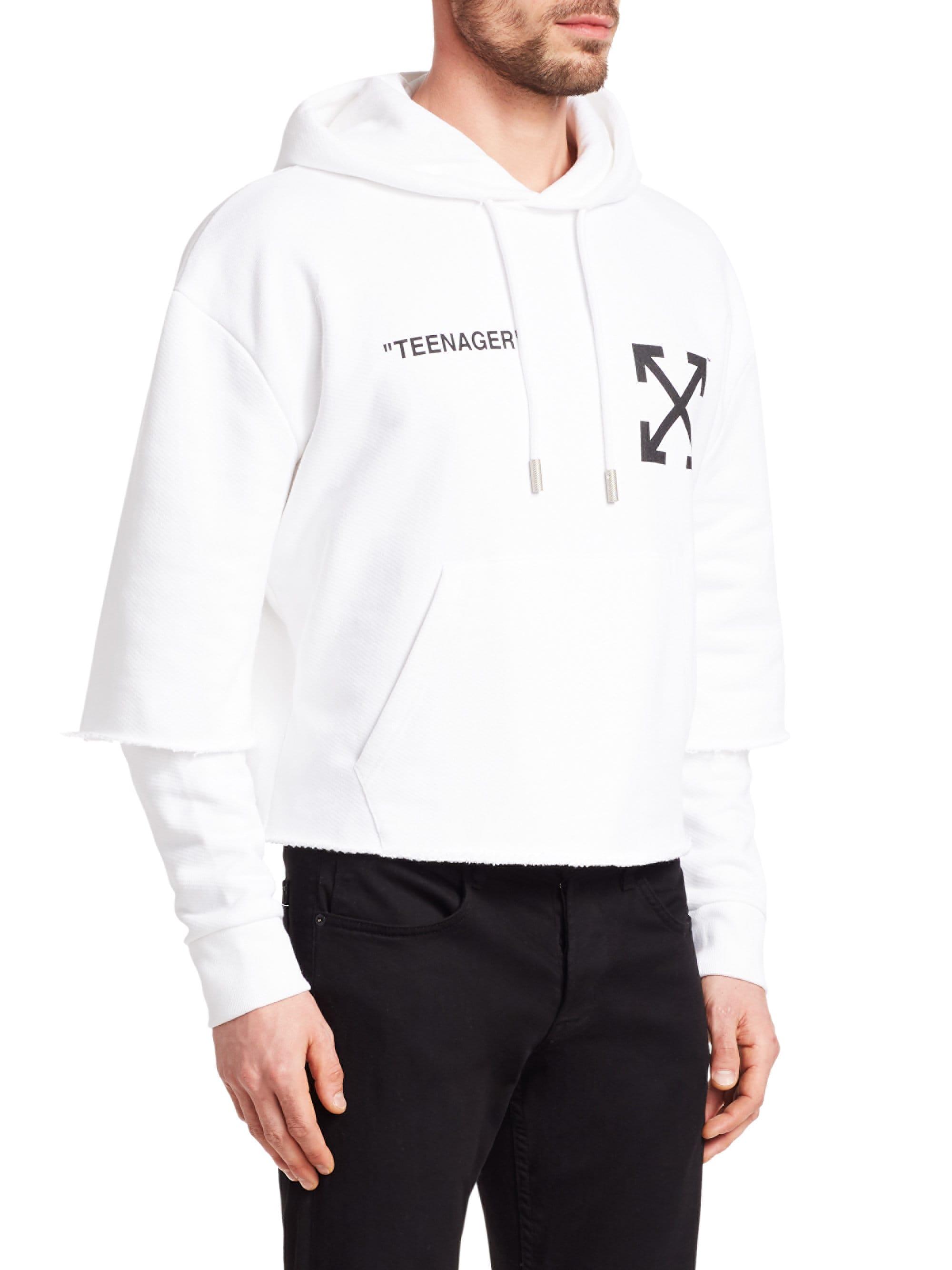 off white hoodie teenager