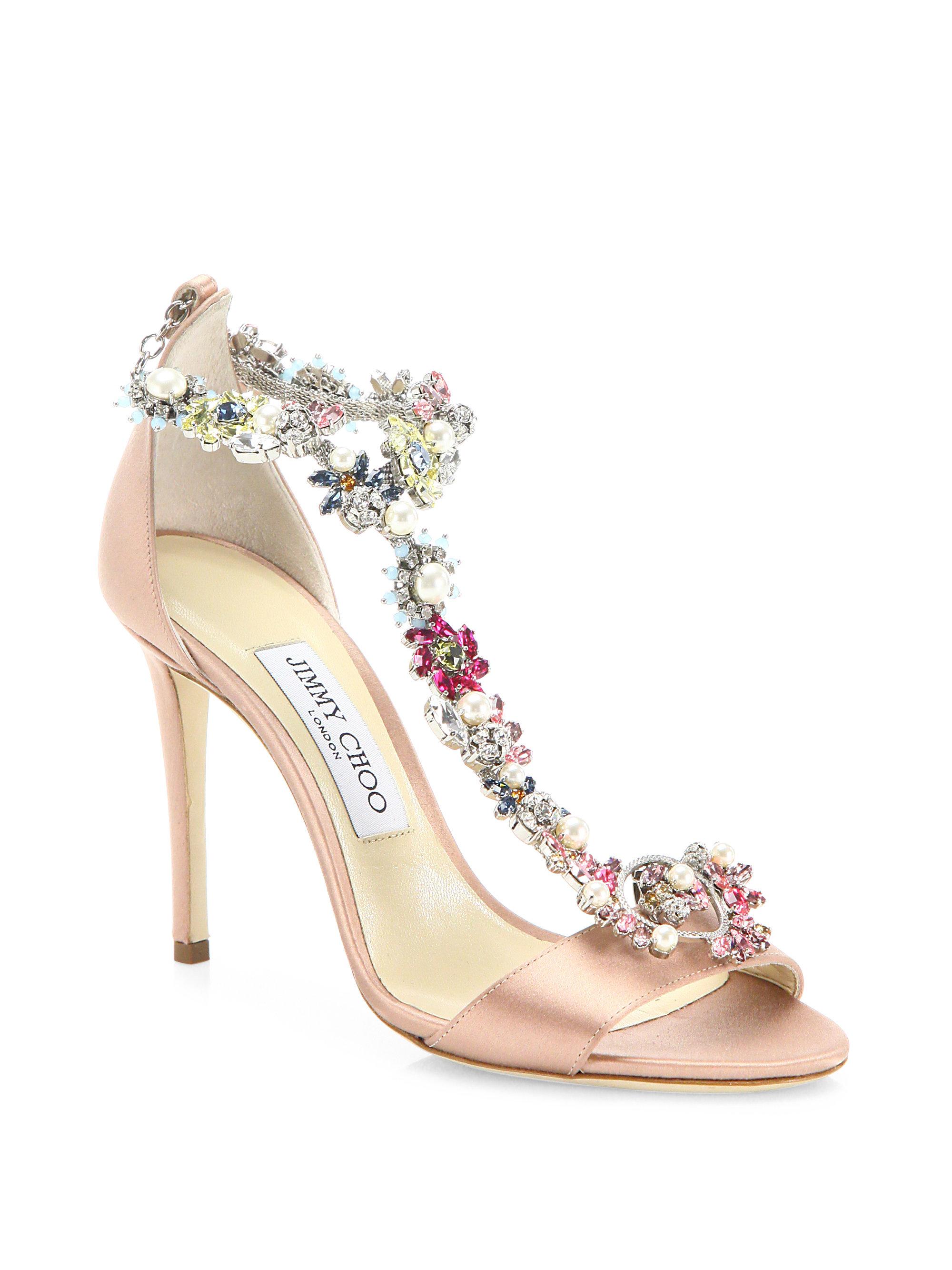 jimmy choo embellished sandals