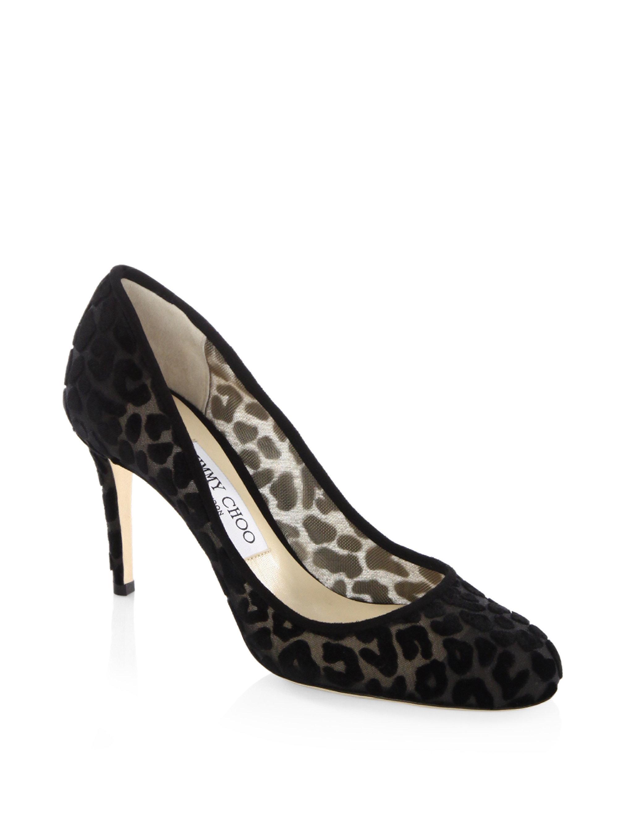 black and white animal print pumps