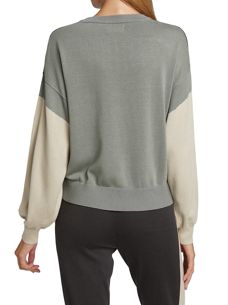 monrow colorblock sweatshirt