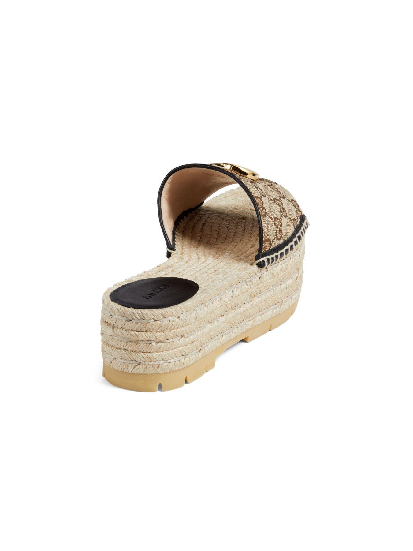 gucci matelasse canvas espadrille