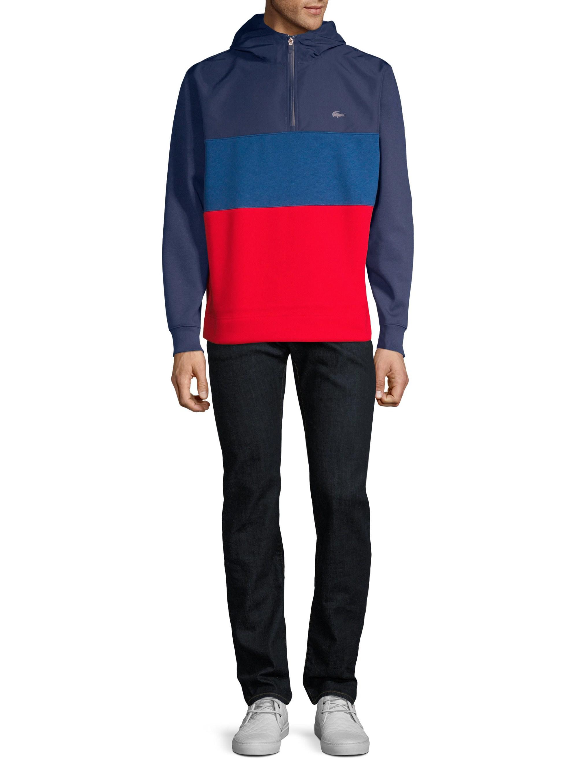 lacoste half zip sweat