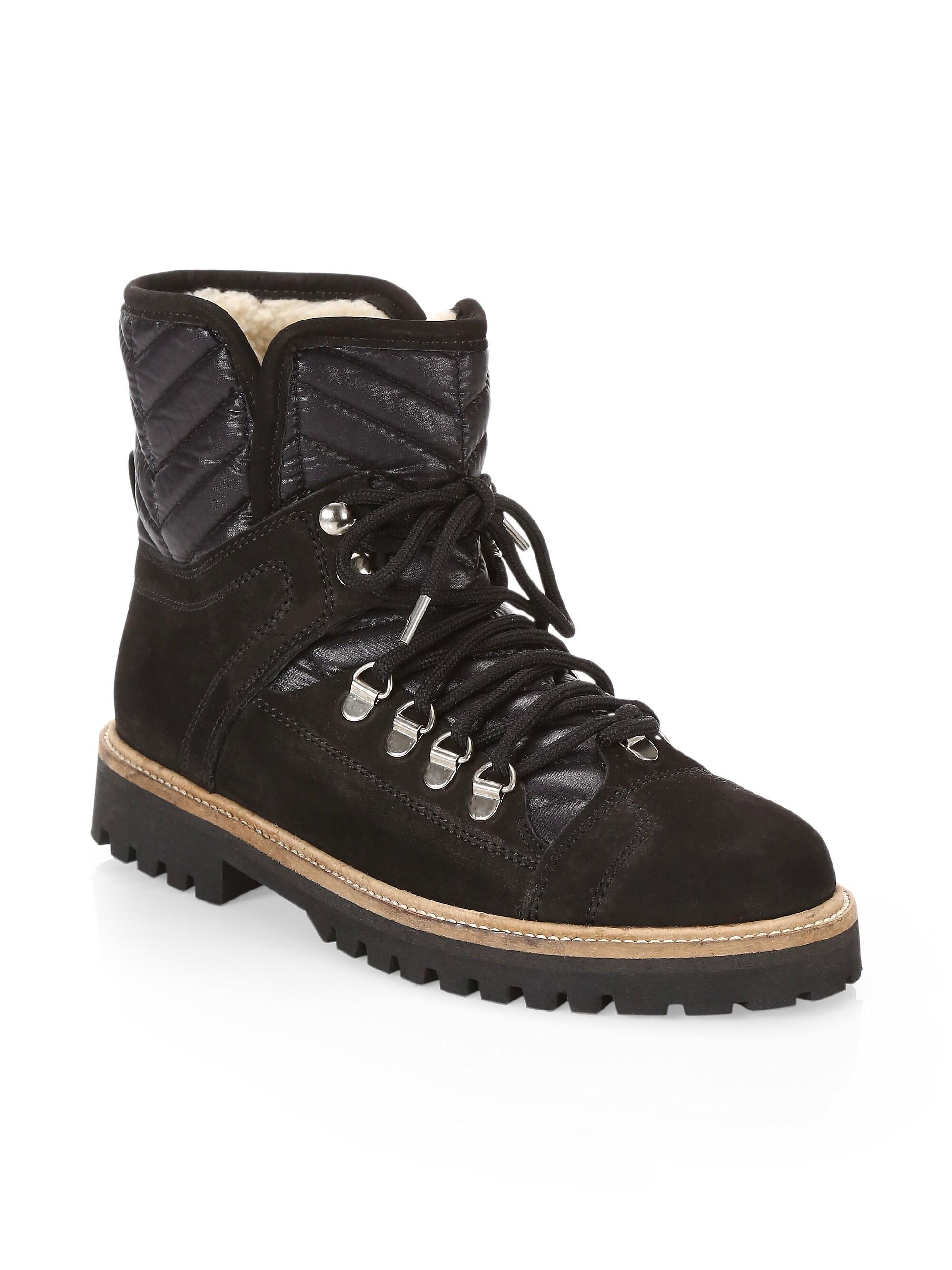 ganni shearling boots