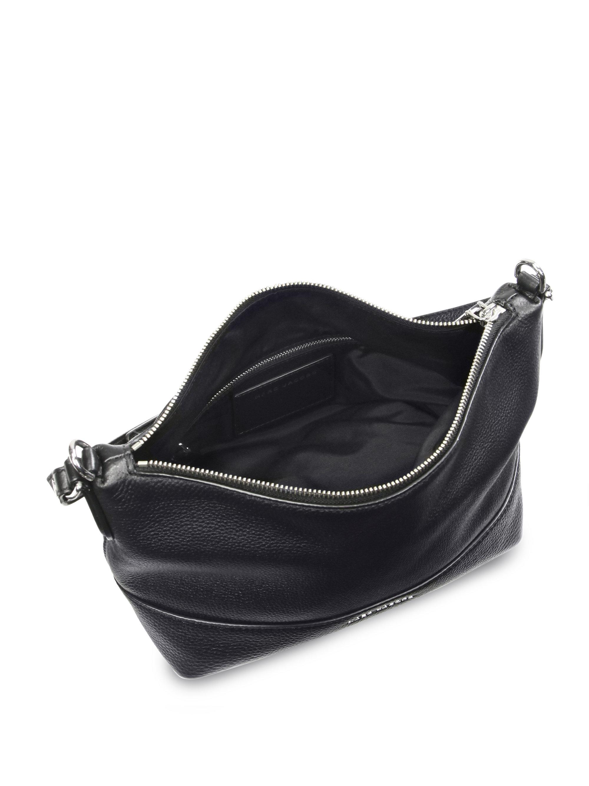 Marc Jacobs Small Grip Leather Crossbody Bag in Black - Lyst