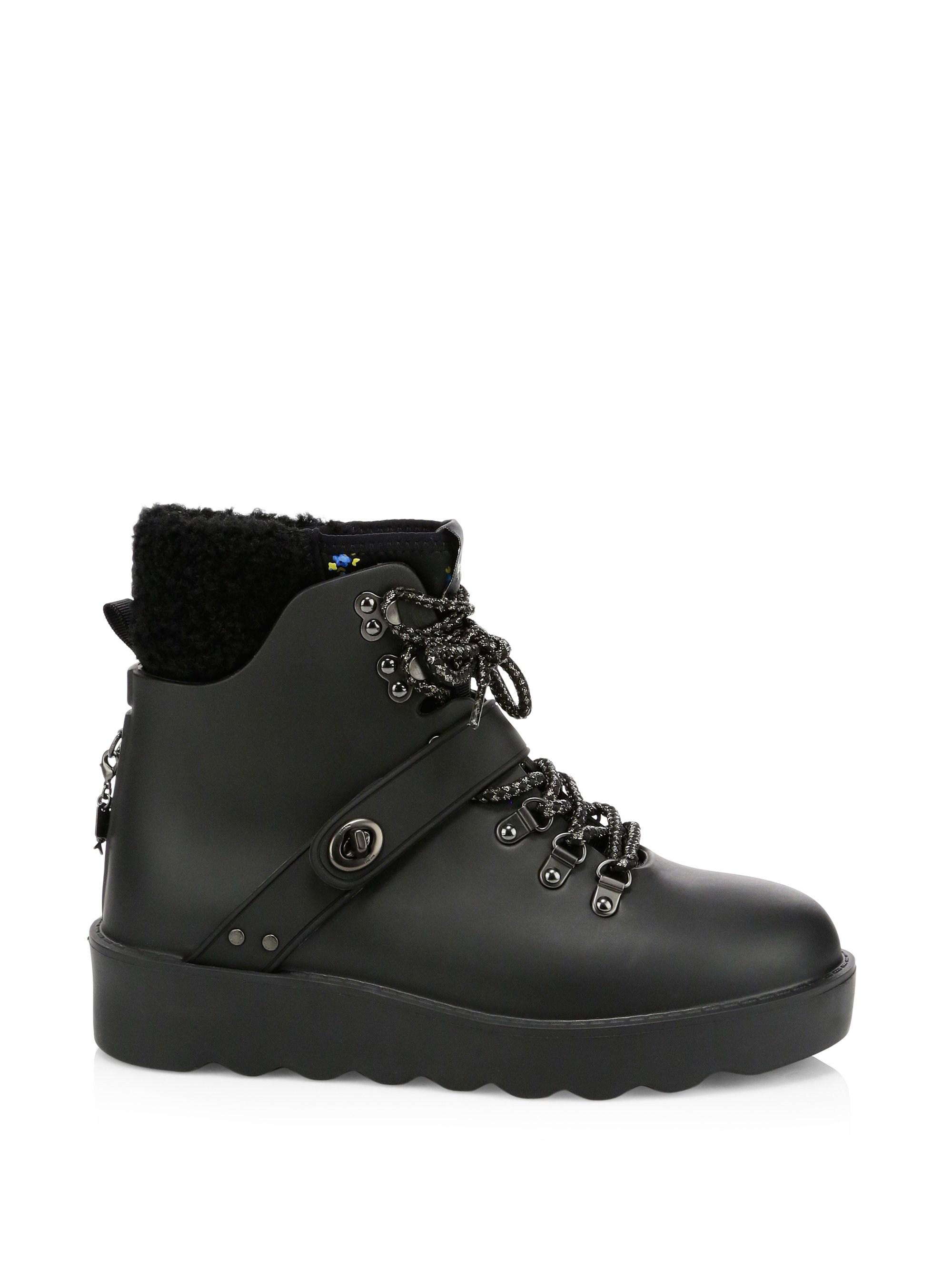 COACH 40mm Urban Hiker Rubber Boots in Black - Lyst
