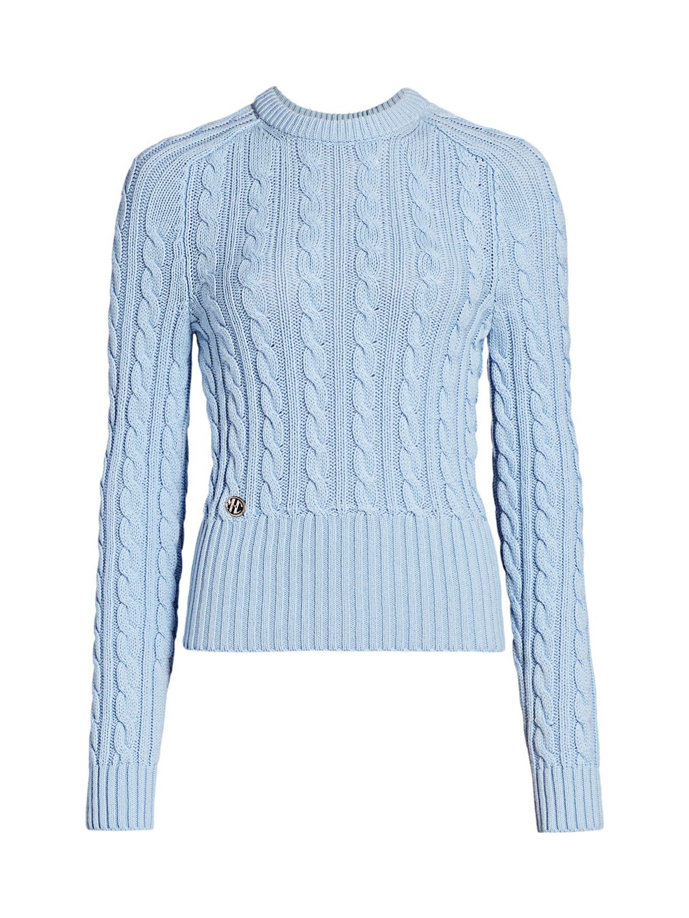 Michael Kors Cable-knit Cashmere Sweater in Sky (Blue) - Lyst