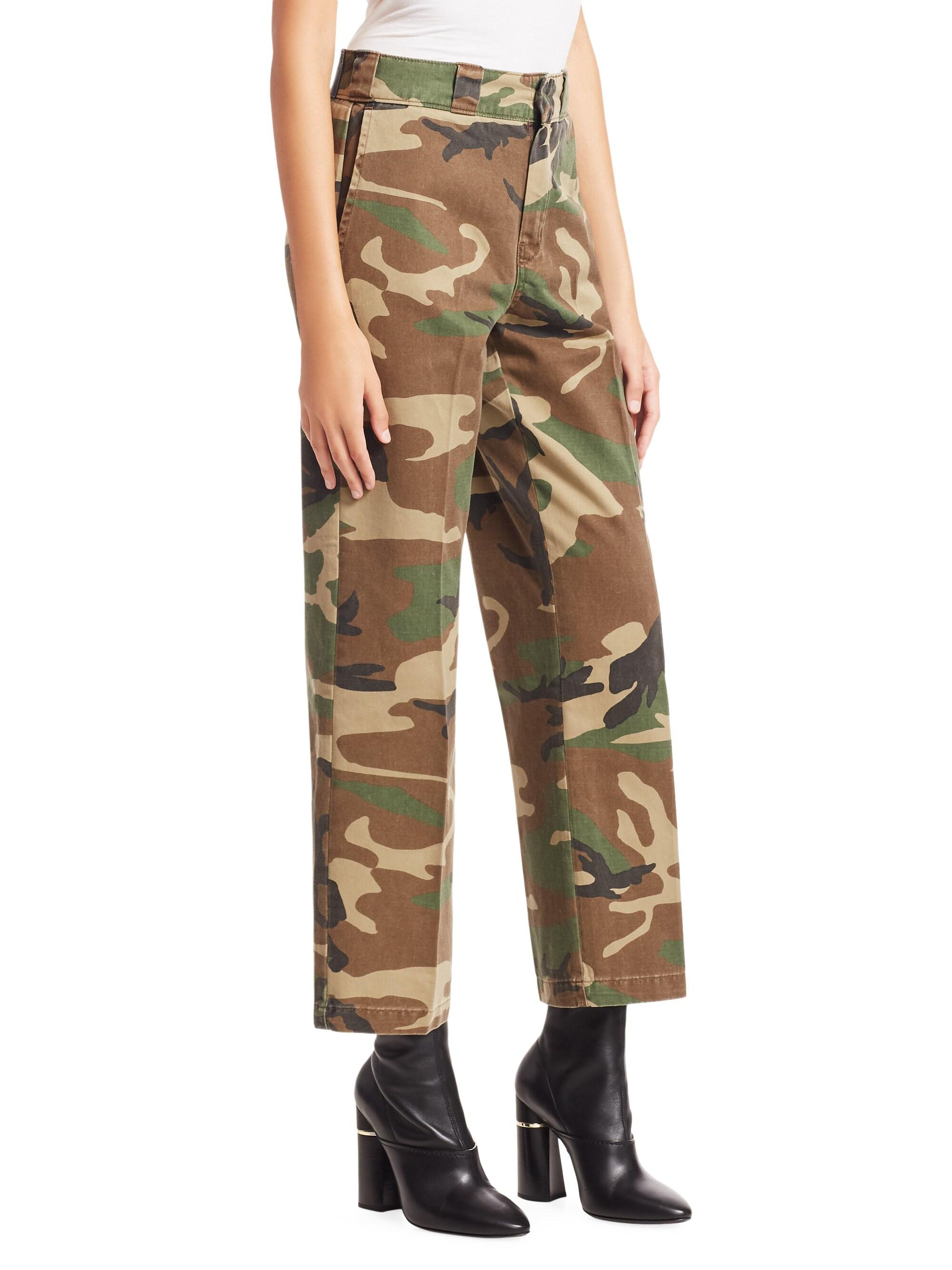 R13 Women's Camo Straight-leg Cargo Pants - Camo in Green - Lyst