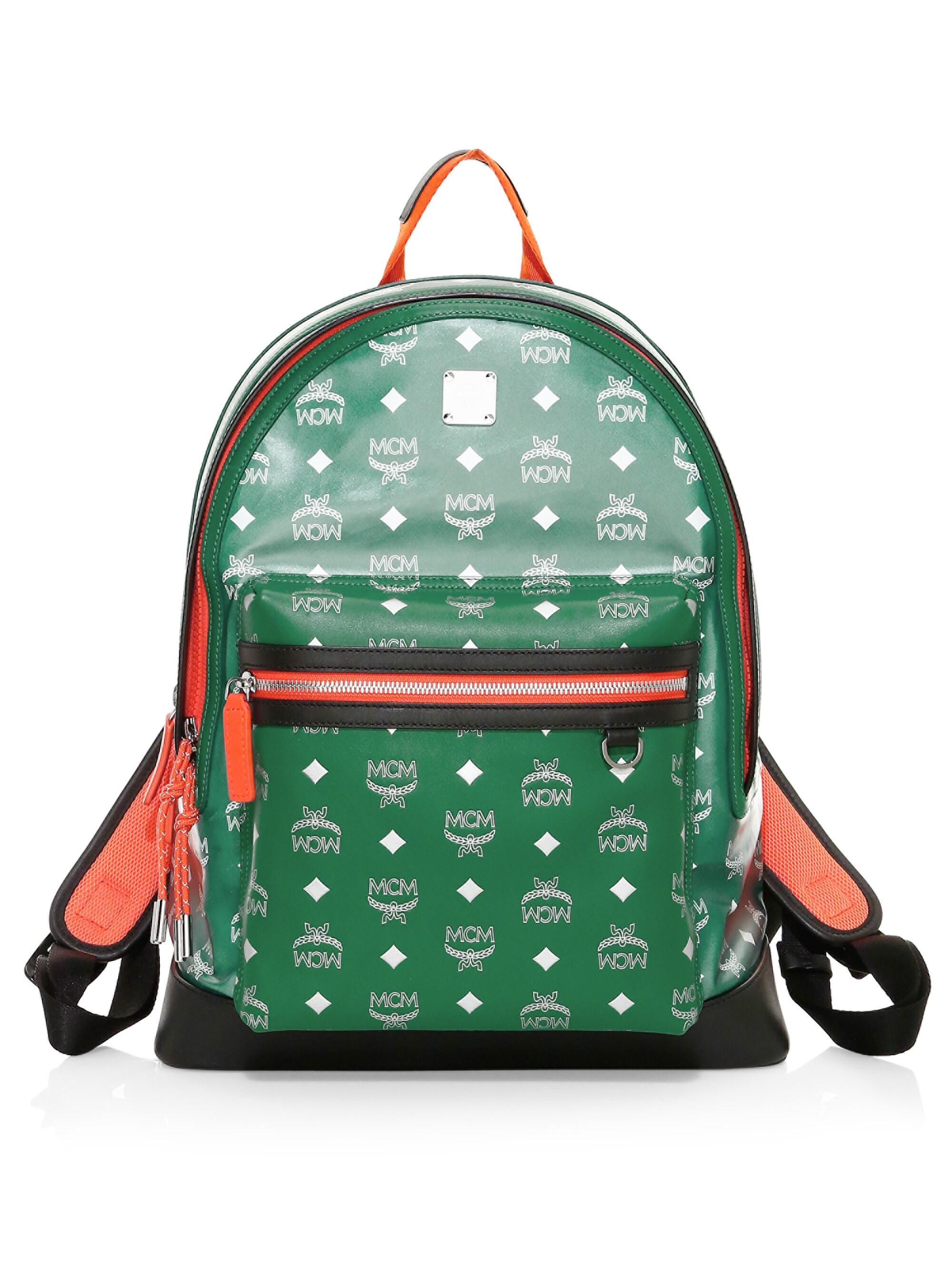mcm backpack green