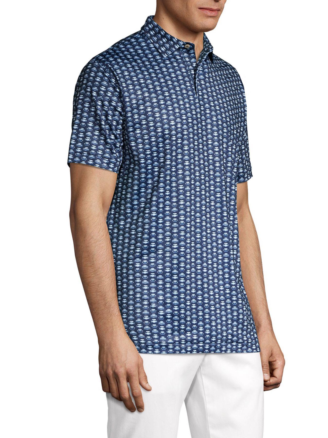 peter millar printed polo
