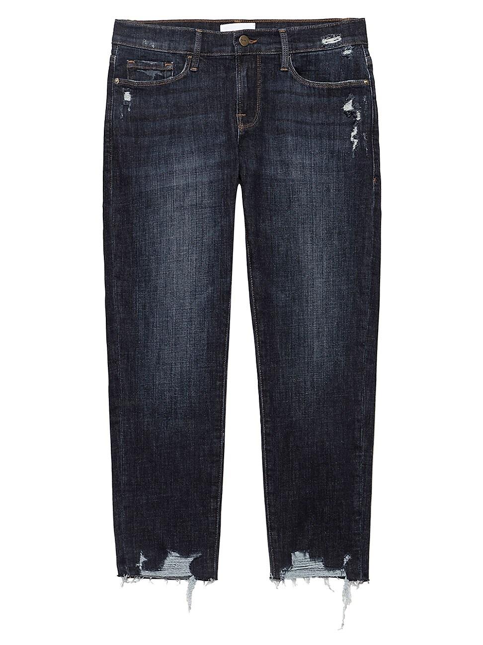 FRAME Le Garcon Crop Jeans in Blue Lyst