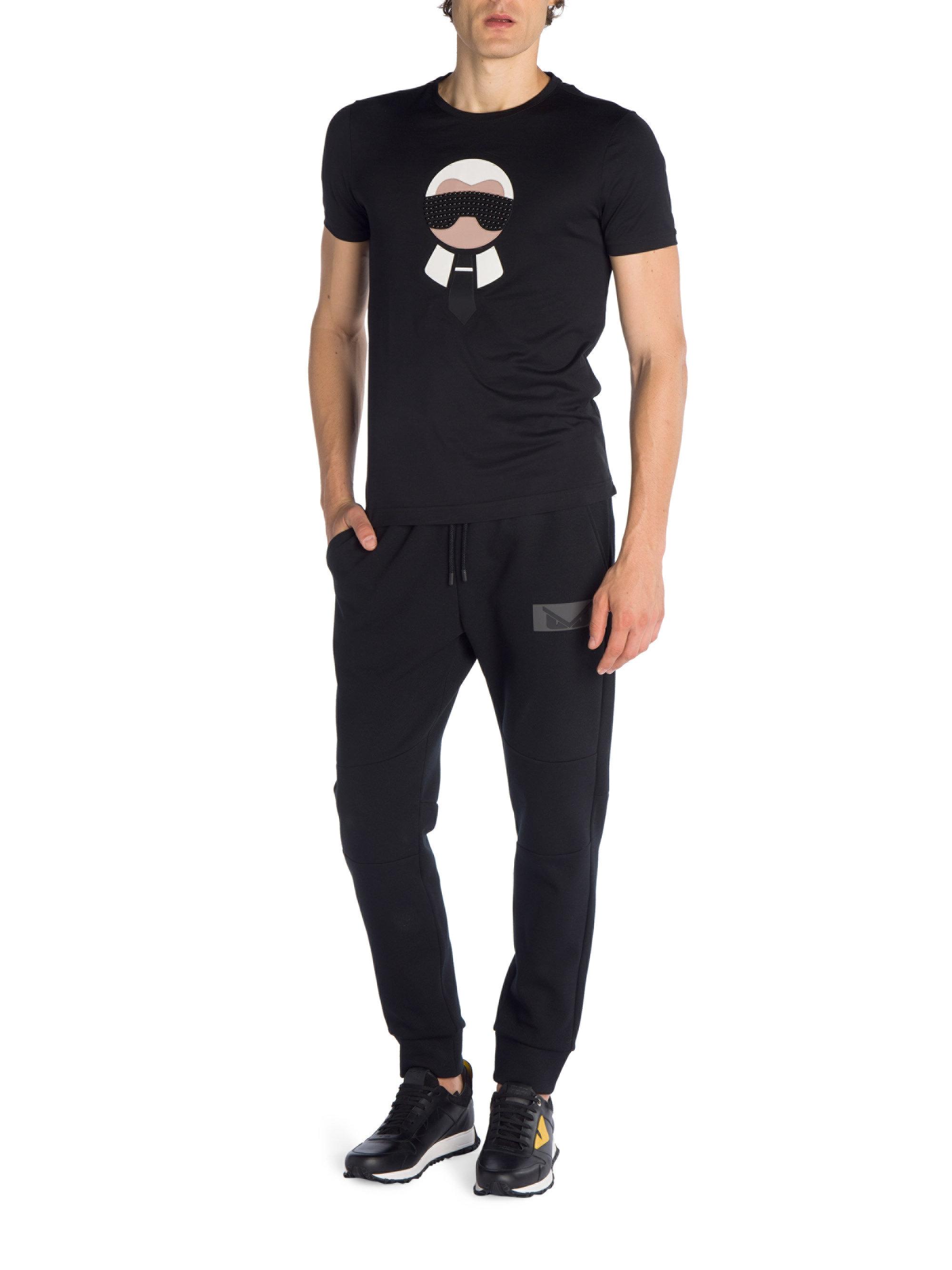 Hospital Klimaanlæg flygtninge Fendi Synthetic Monster Eyes Jogging Pants in Black for Men - Lyst