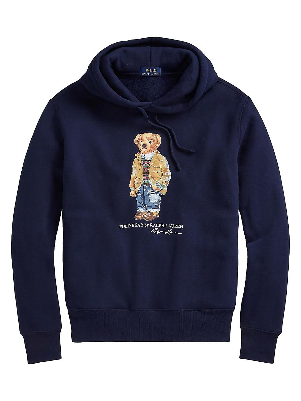 navy blue polo bear hoodie