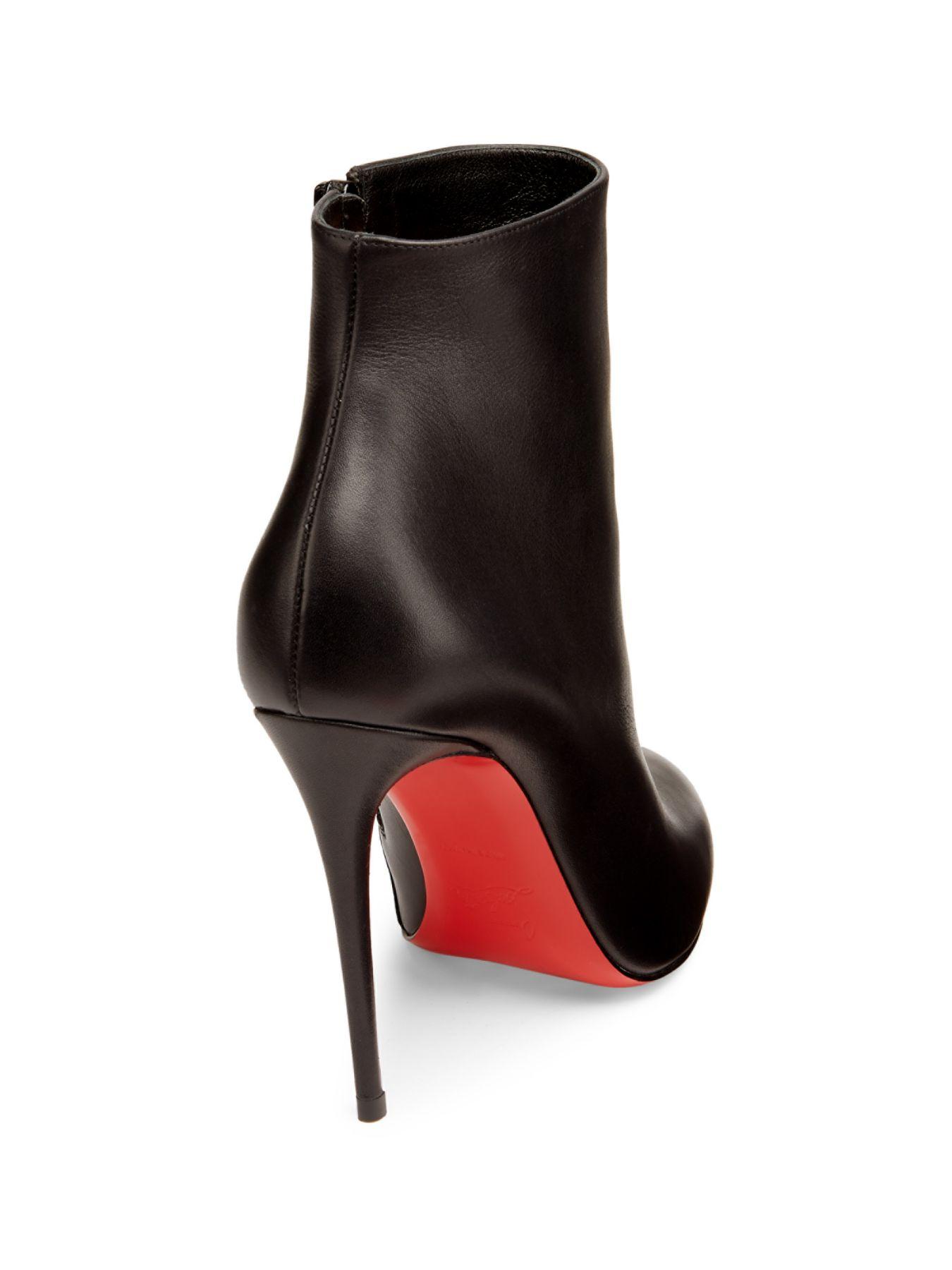 Christian Louboutin Eloise Leather Ankle Boots in Black | Lyst