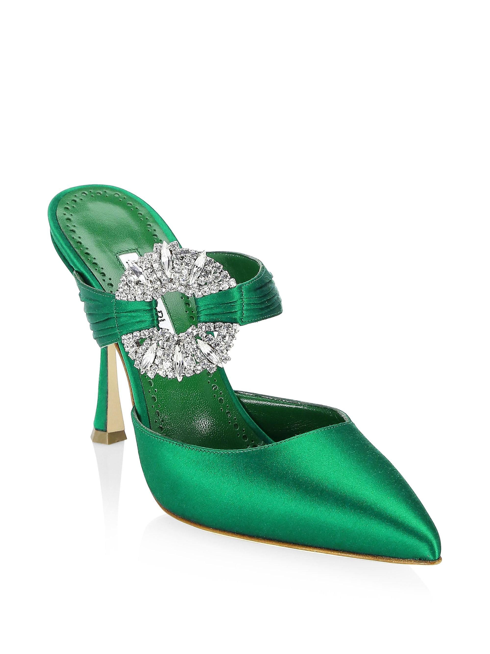 manolo blahnik emerald green