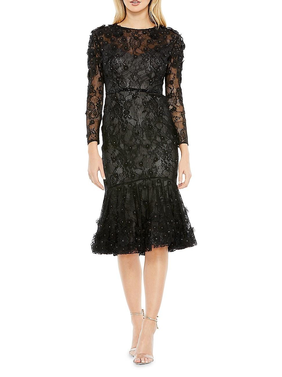 Mac Duggal Embellished Floral Cocktail Dress in Black Lyst