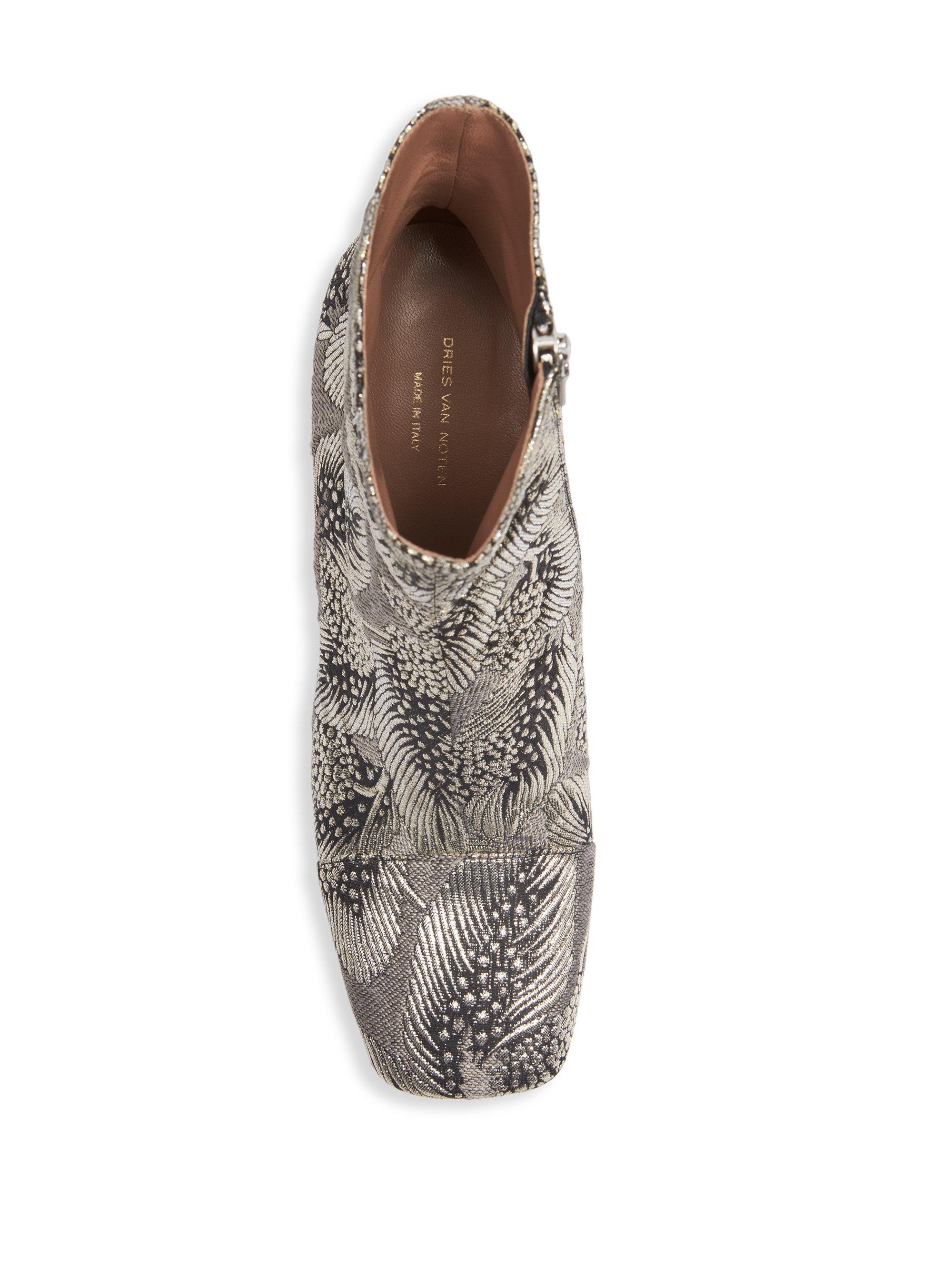dries van noten silver boots