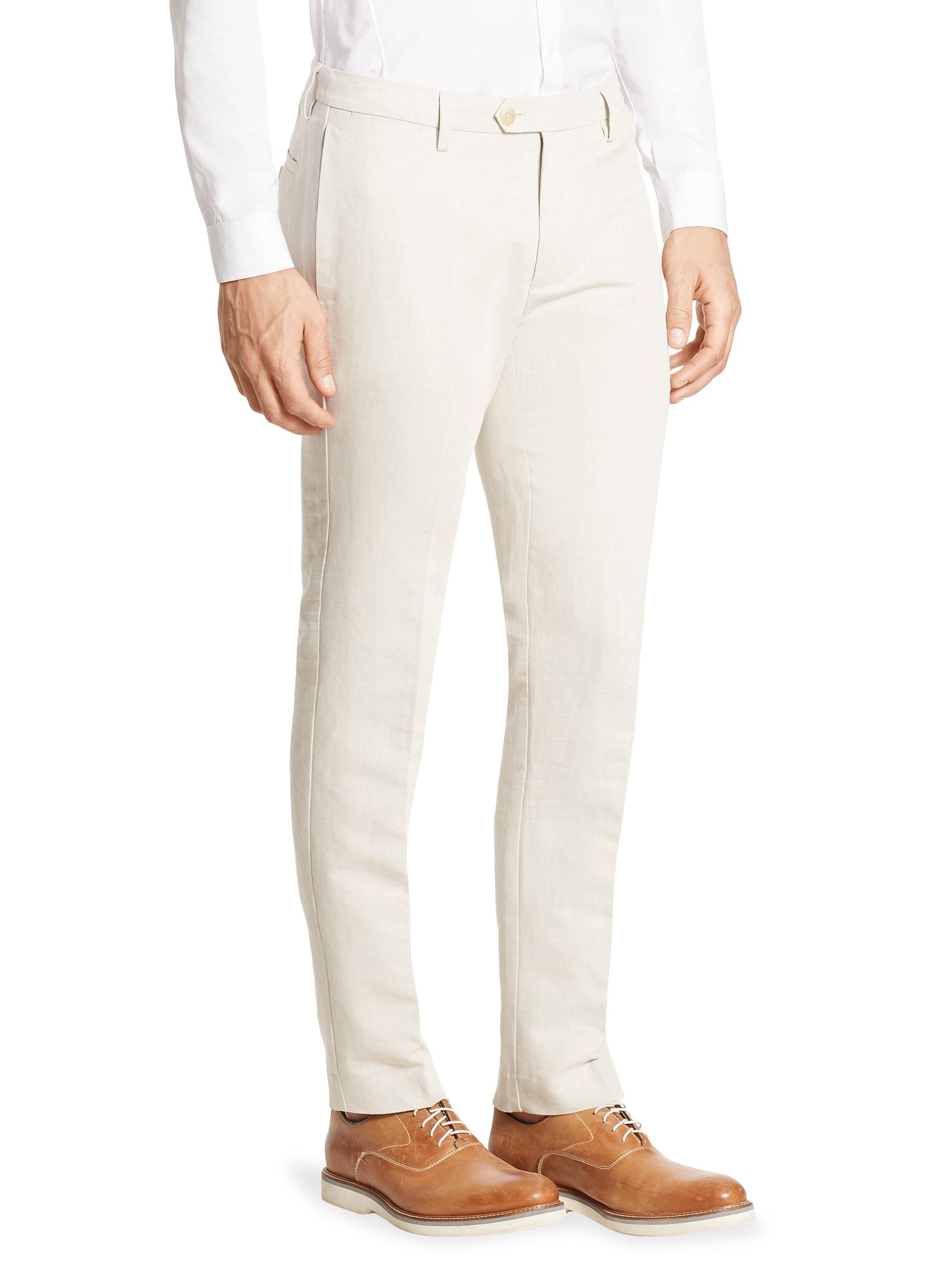 Bonobos Linen Trousers for Men | Lyst