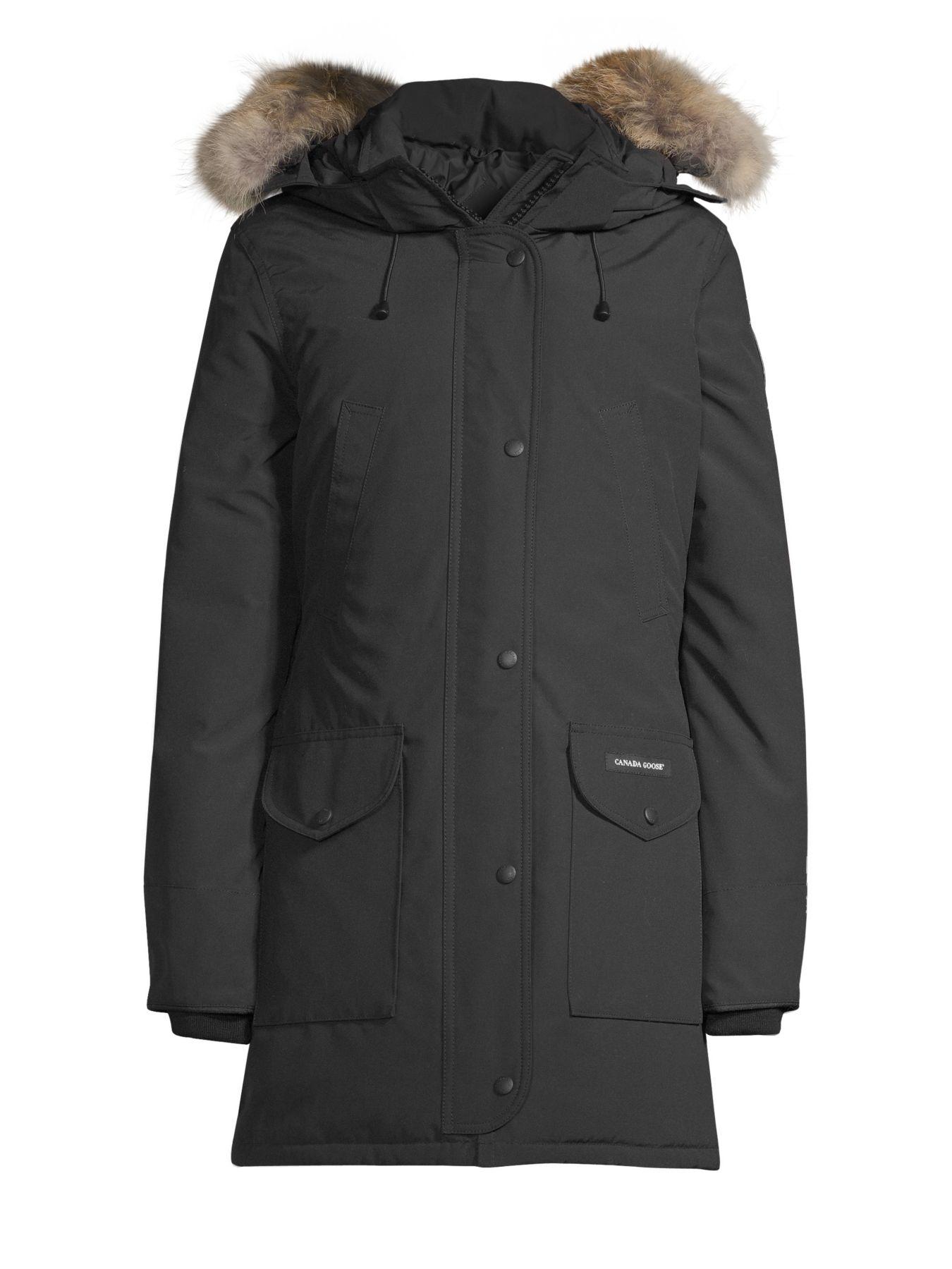 Canada Goose Synthetic Trillium Coyote Furtrim Down Parka in Black Lyst