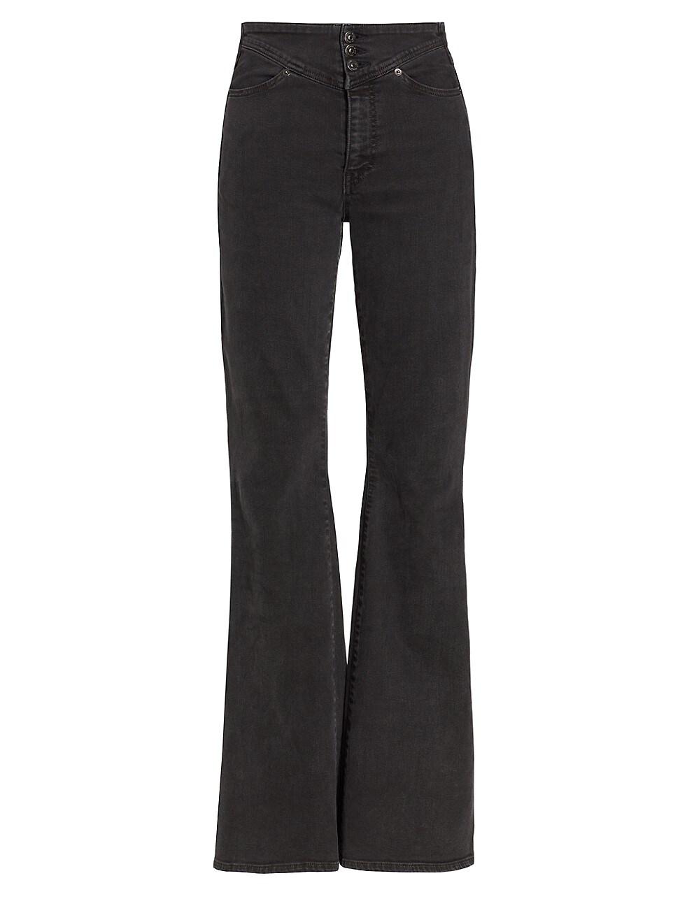 Veronica Beard Beverly High-rise Flared Jeans in Black | Lyst