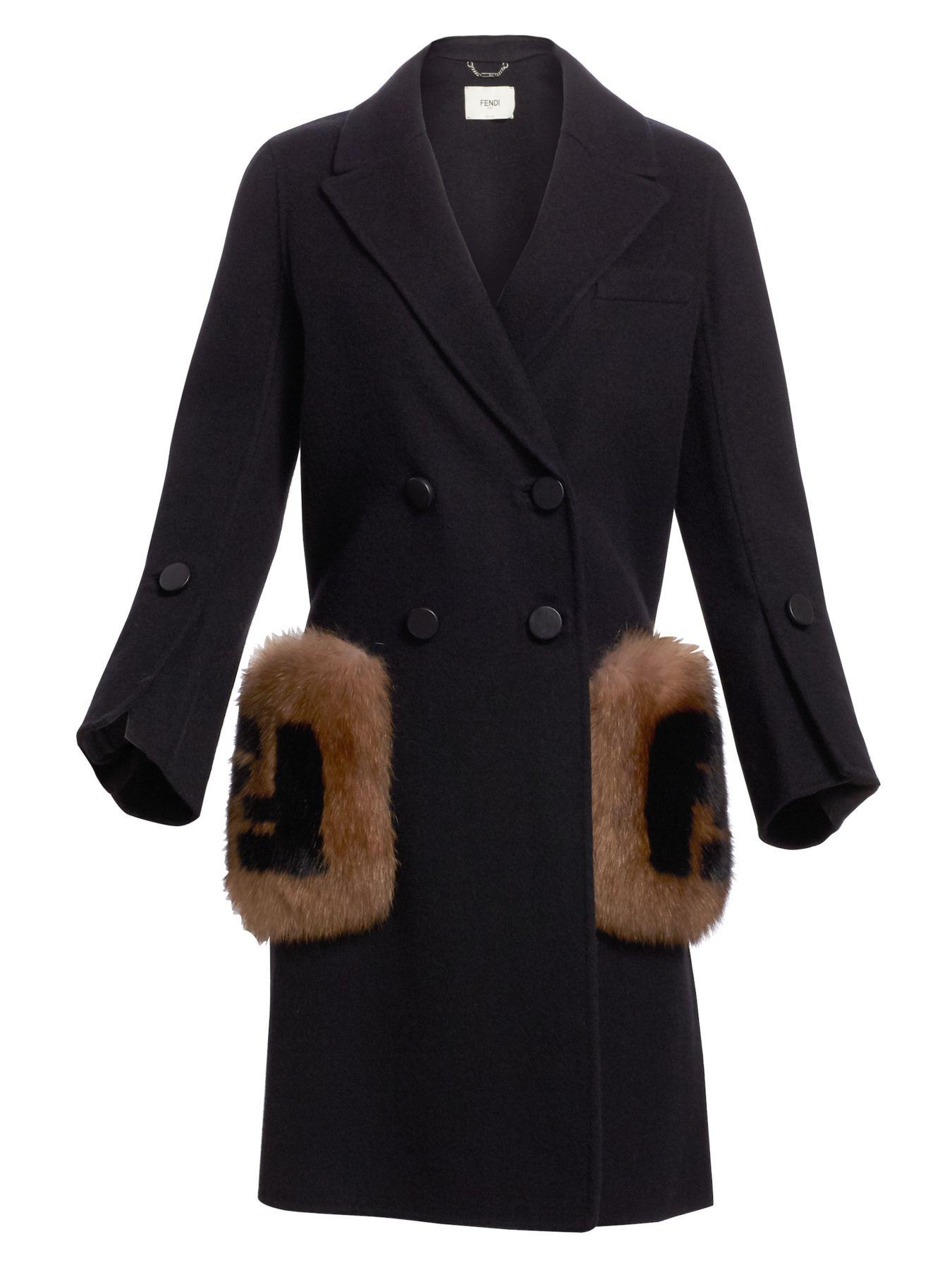 fendi coat with fur pockets