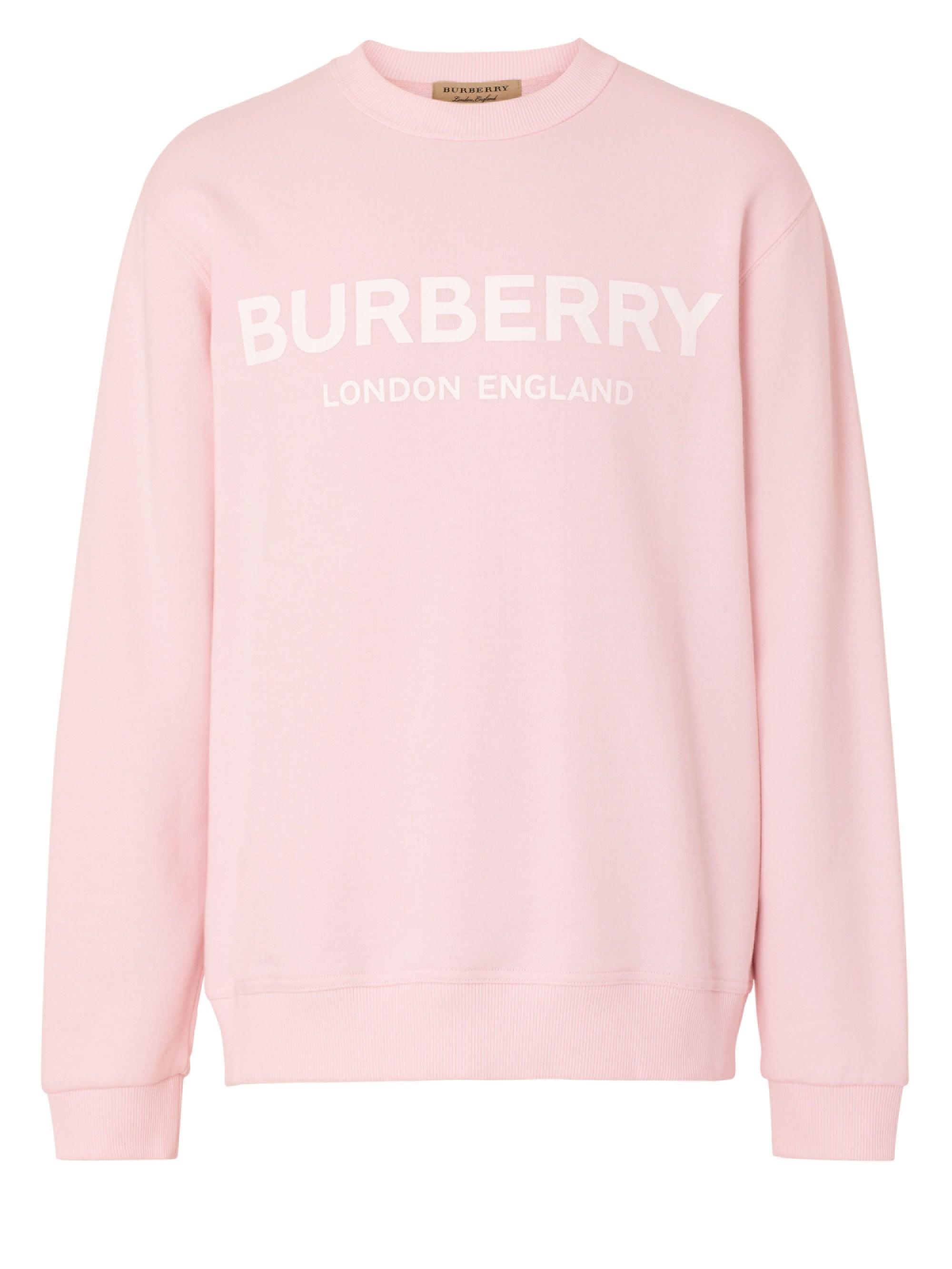 Ungdom matematiker vores Burberry Men's Logo Crewneck Sweatshirt - Alabaster in Pink for Men | Lyst