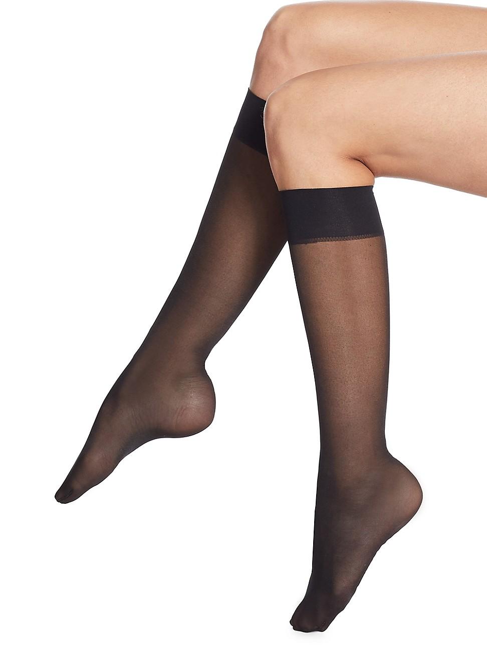 Wolford Satin Touch 20 Sheer Knee Highs in Black - Lyst