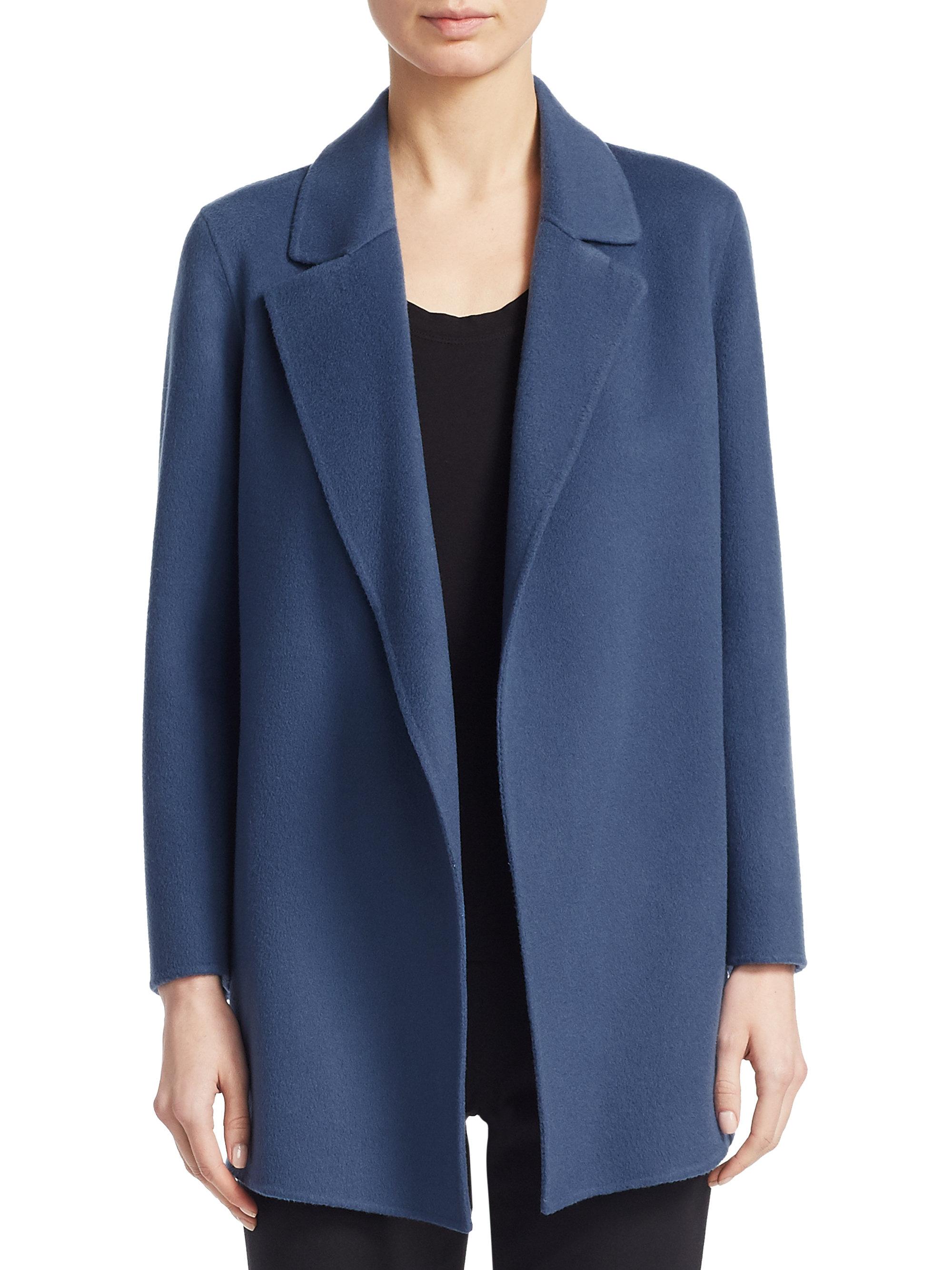Theory Wool Clairene Jacket in Blue - Lyst