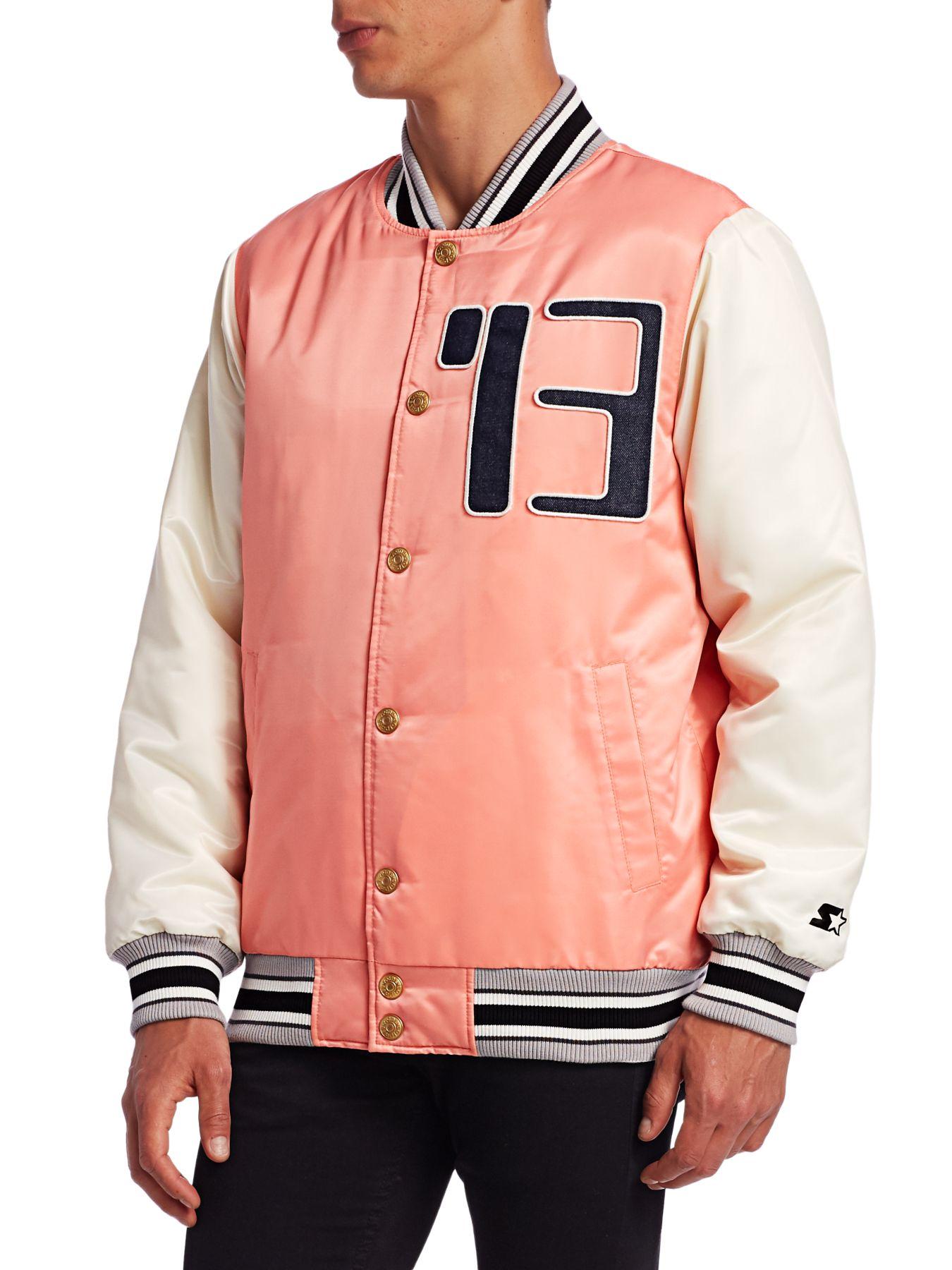 pink starter jacket