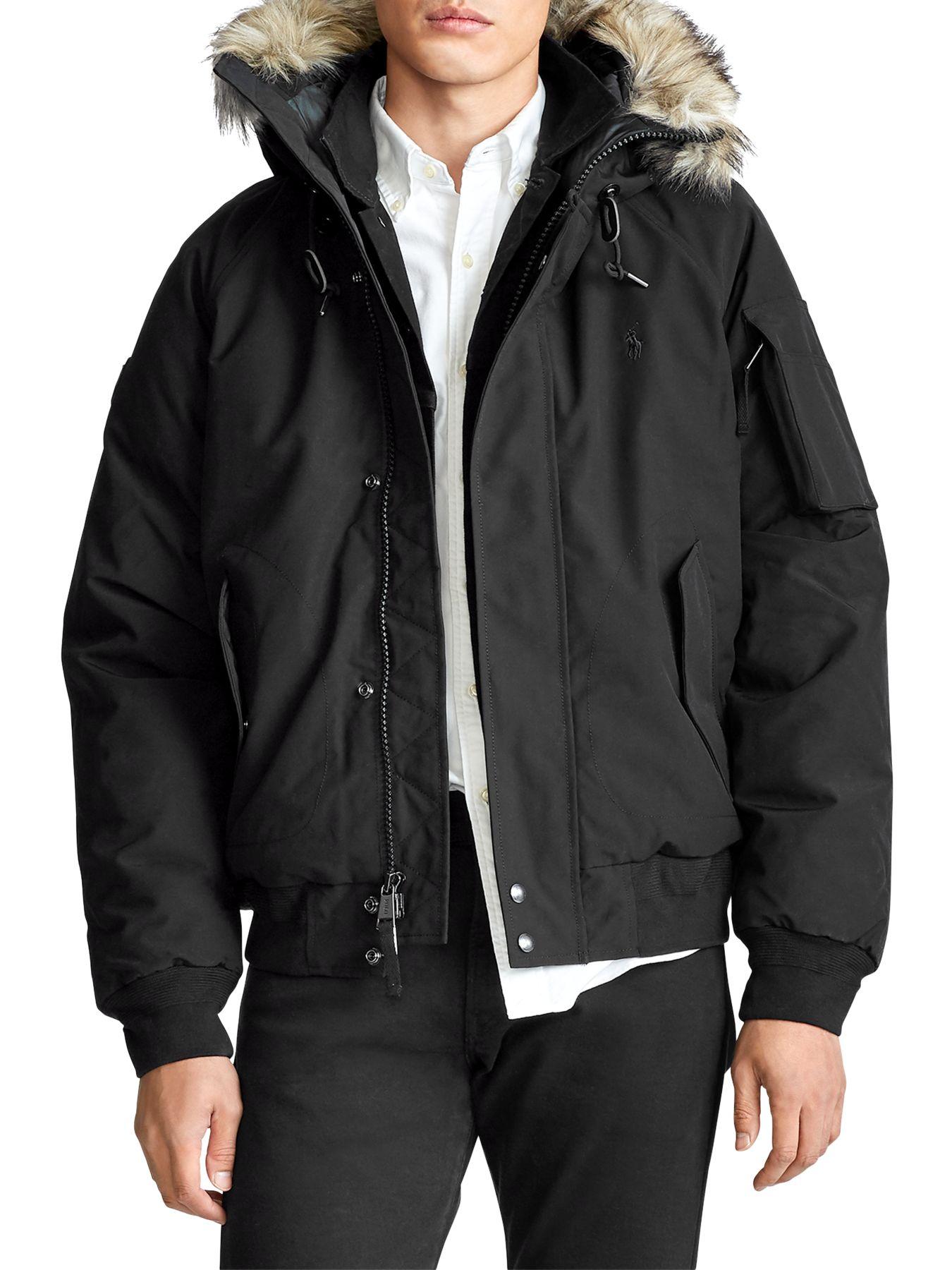 polo jacket with fur