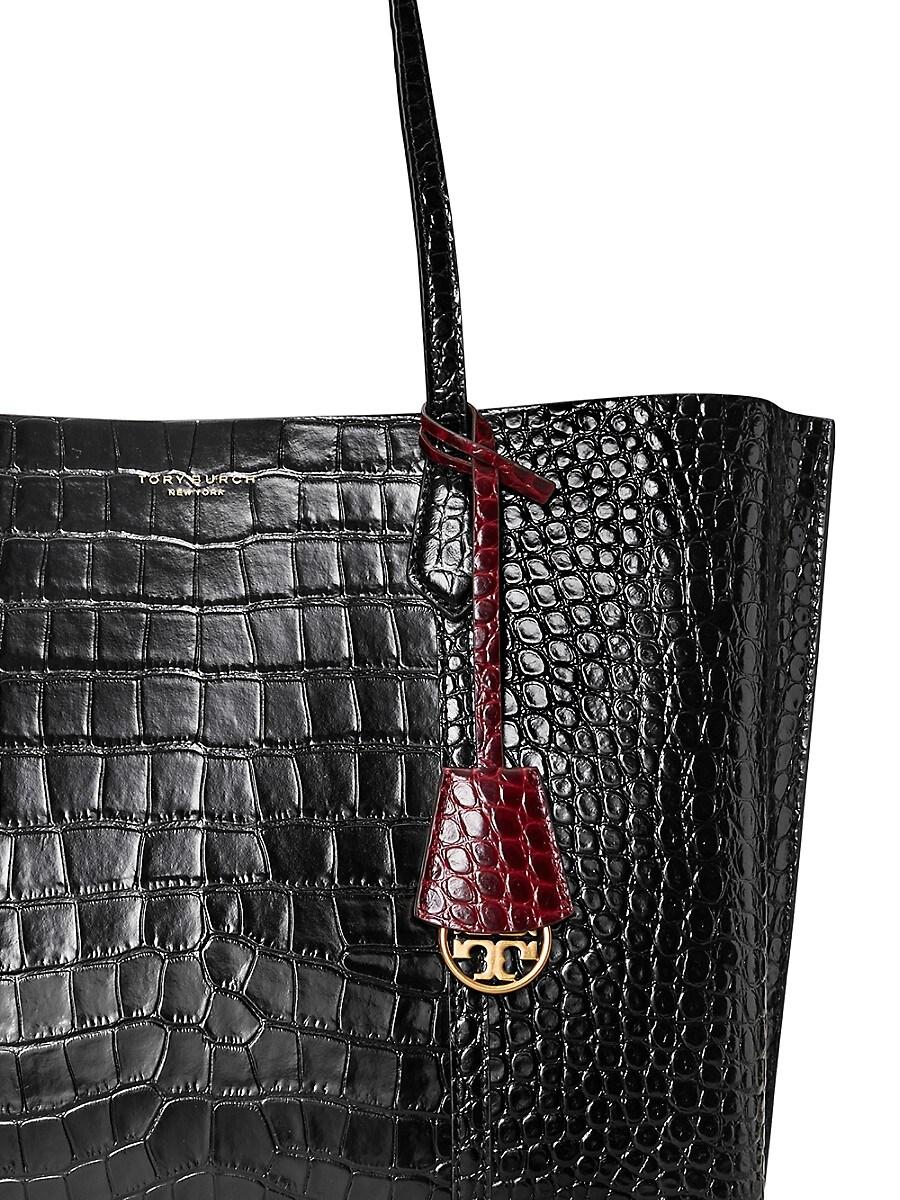Tory Burch Perry Croc-embossed Leather Tote | Lyst