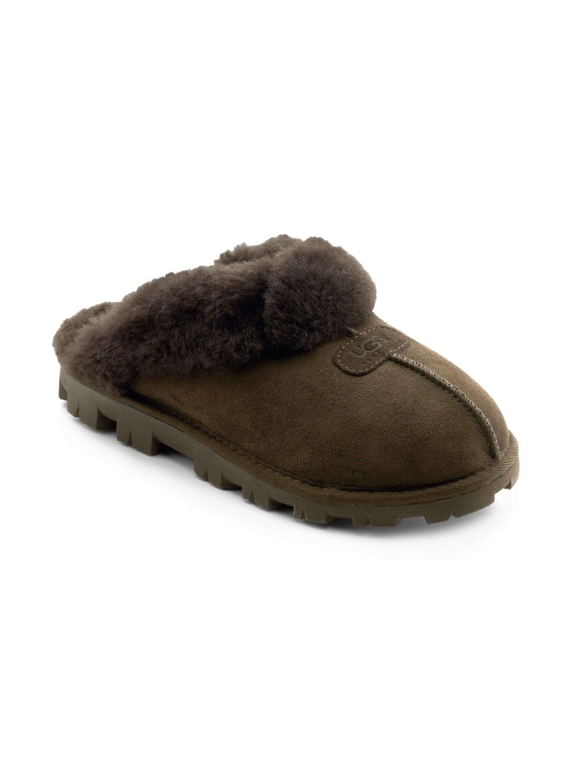 platform ugg slippers brown