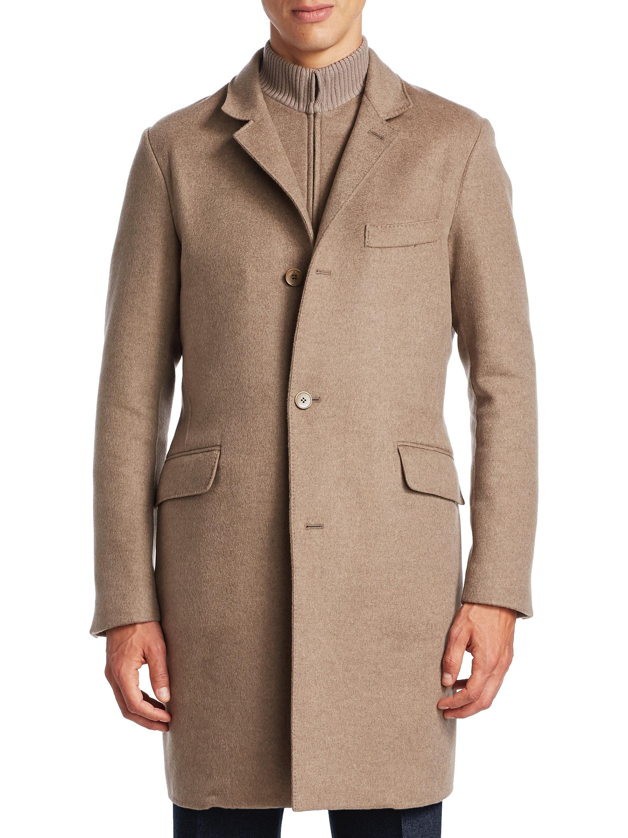Loro Piana Martingala Cashmere Long Coat in Brown for Men - Lyst