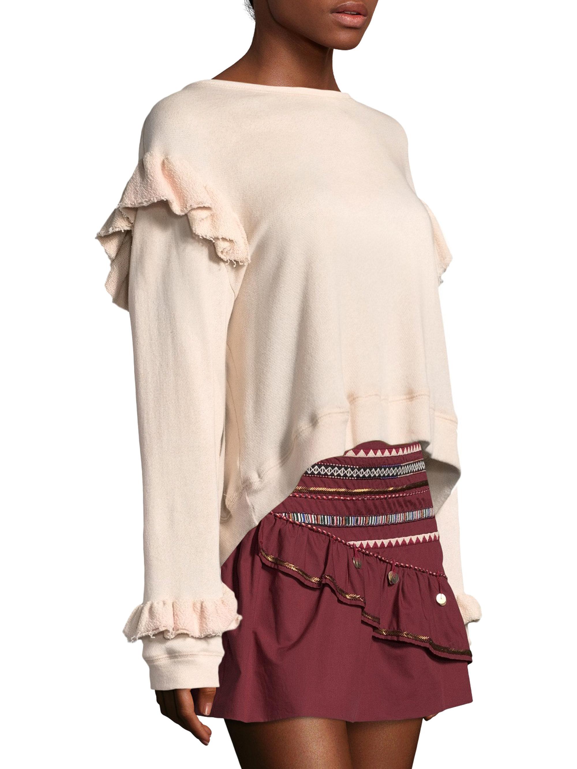 loveshackfancy ruffle sweatshirt