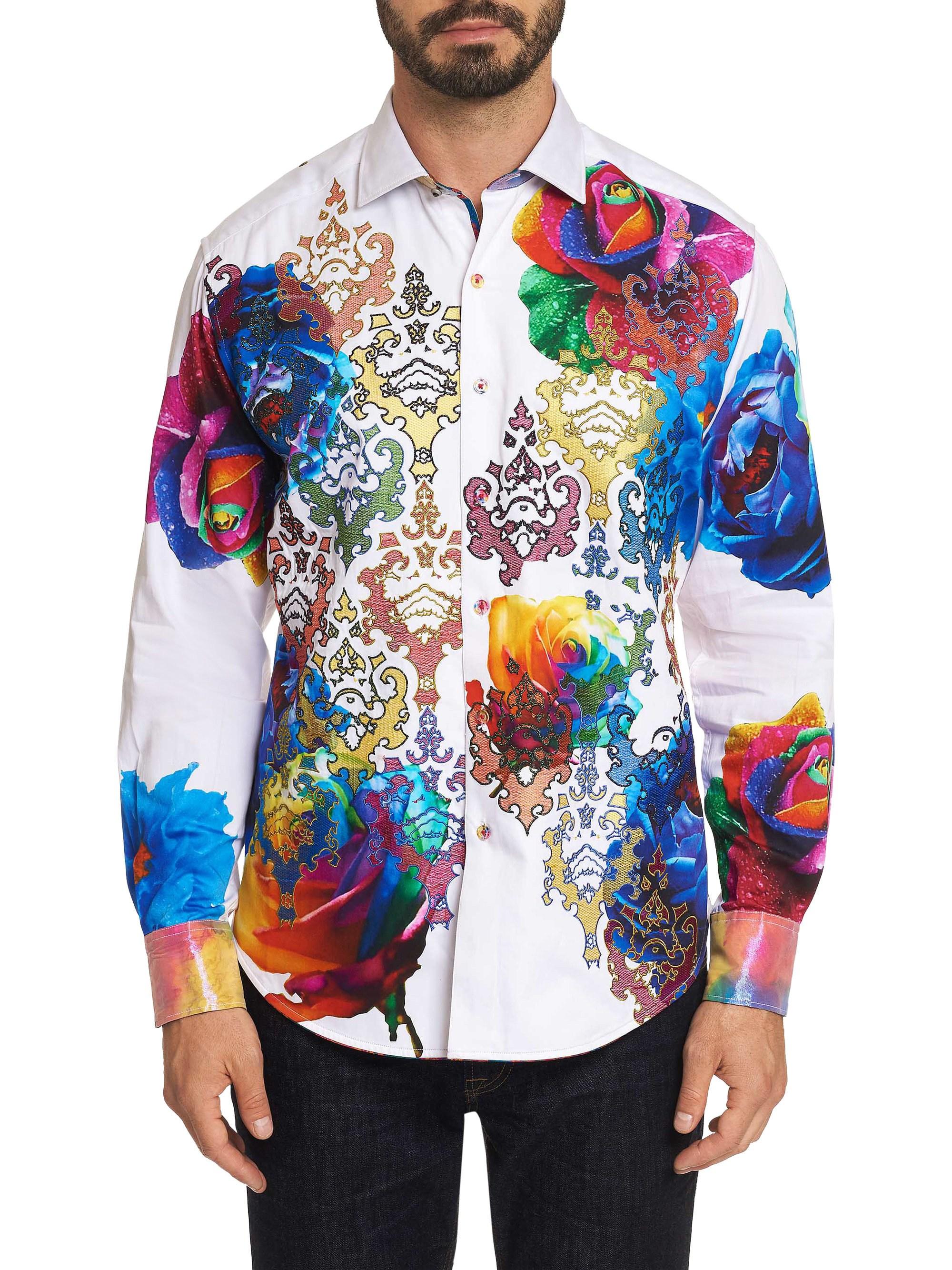 Robert Graham Cotton Limited Edition Run For Roses Sport Shirt in Blue ...