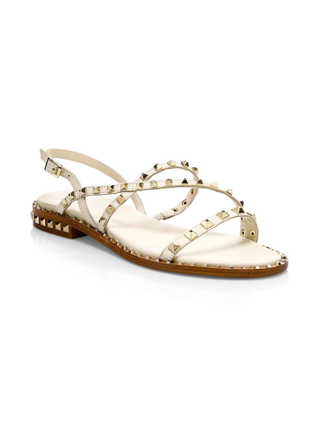 Ash Peace Studded Leather Gladiator Sandals in Ivory (White) - Lyst