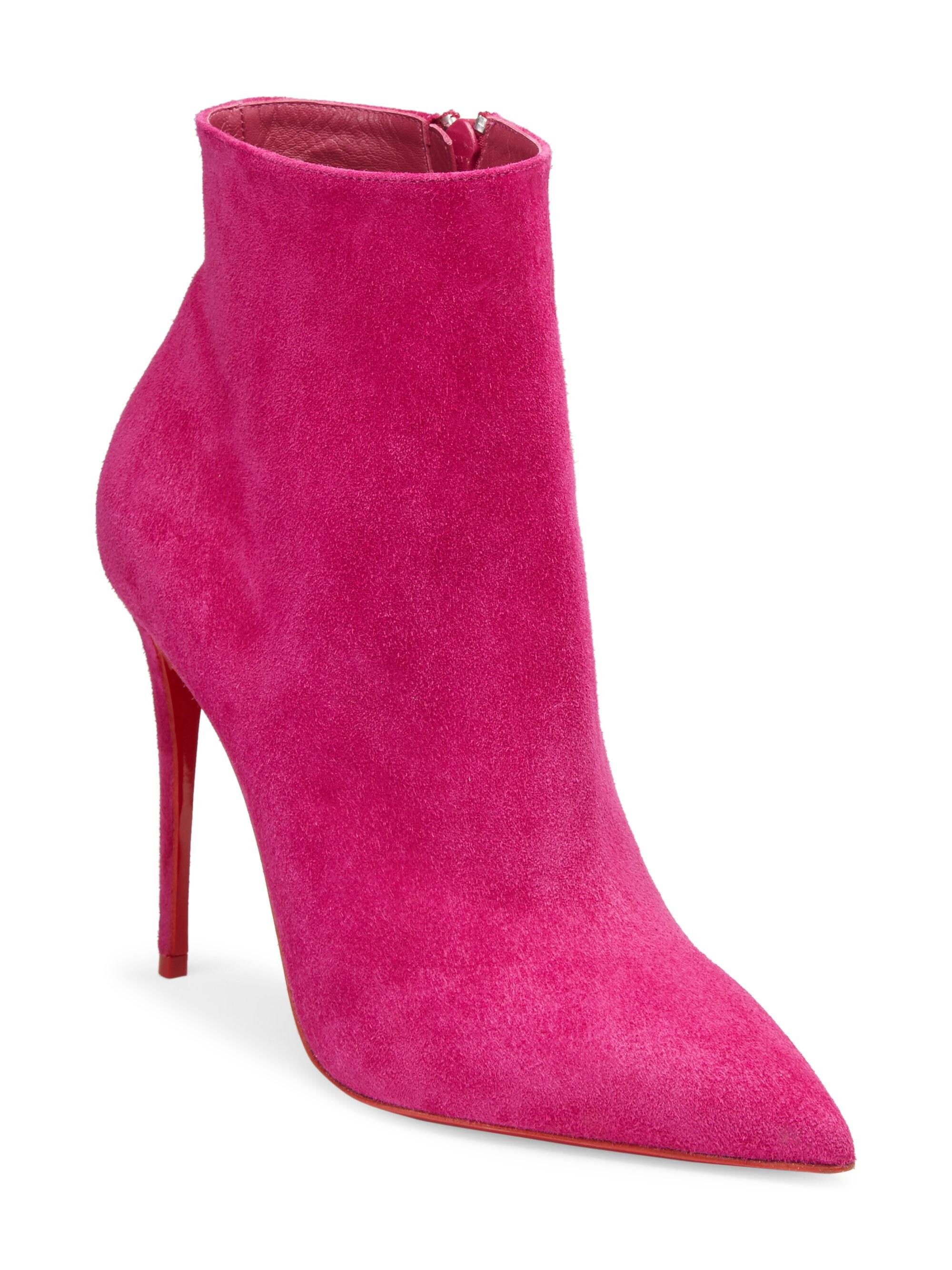 Christian Louboutin Women's So Kate 100 Suede Booties - Pink | Lyst