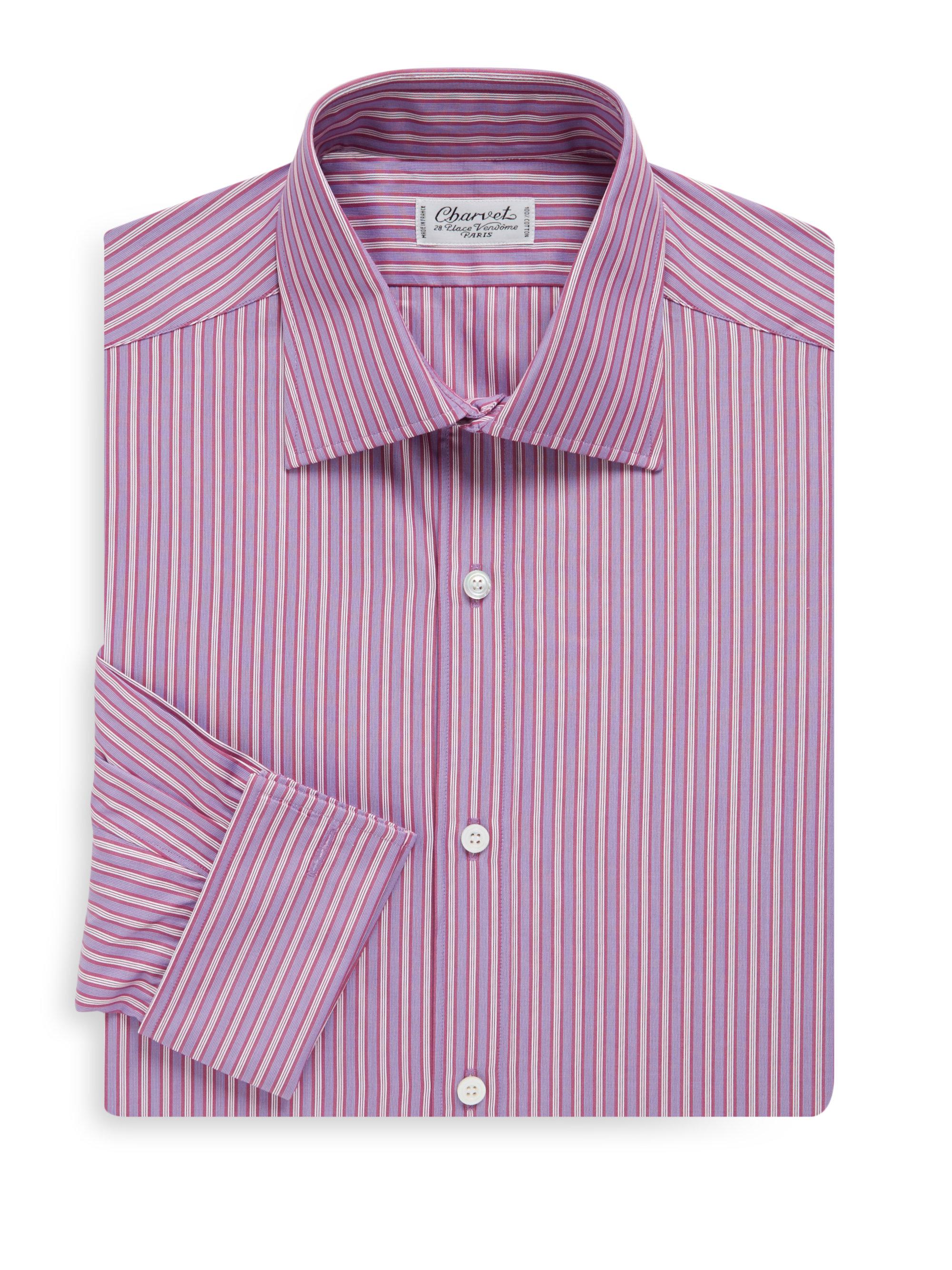 Lyst Charvet French Cuff Regularfit Dress Shirt in Red for Men