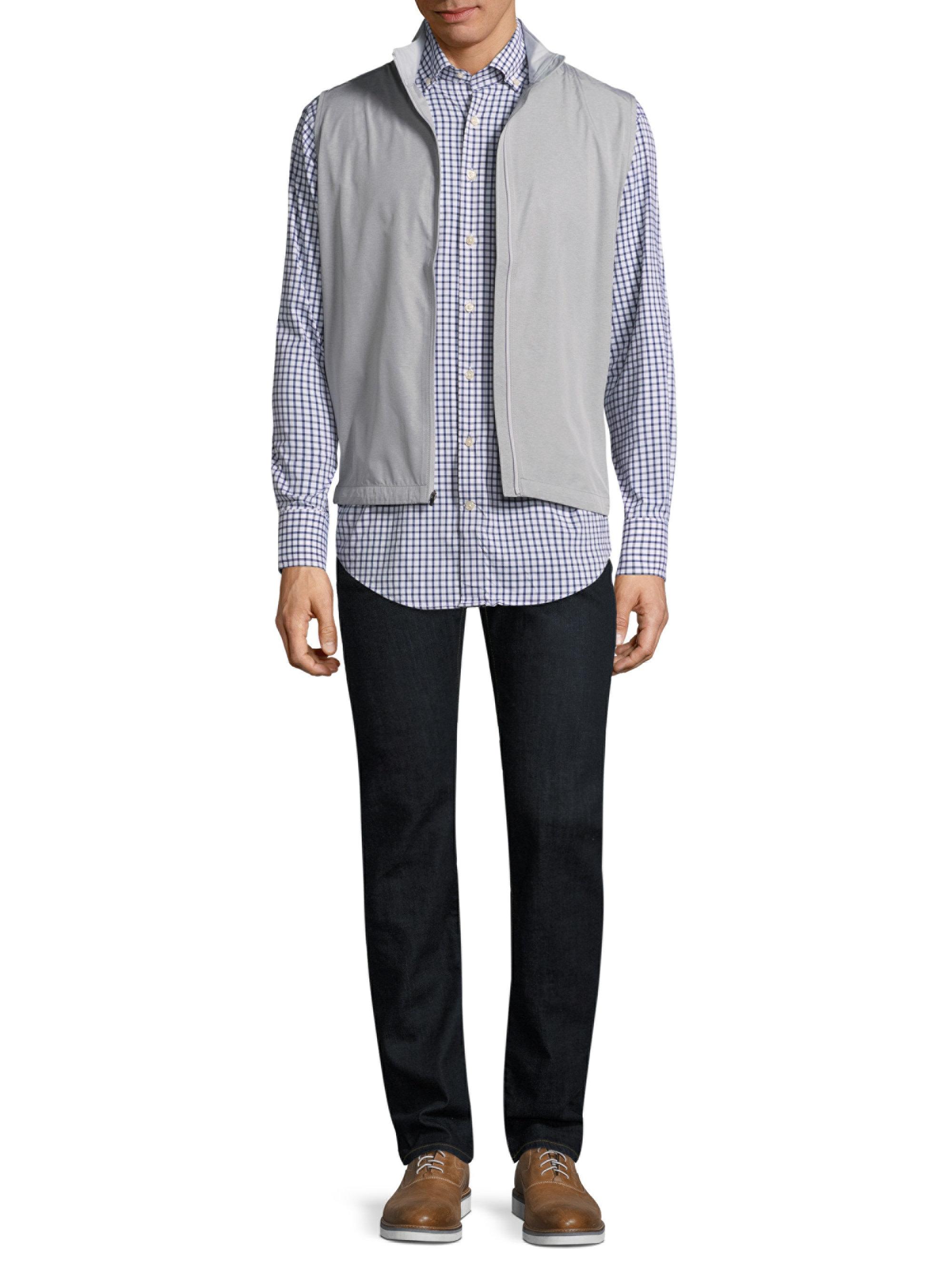 Lyst Peter Millar High Neck Vest in Gray for Men