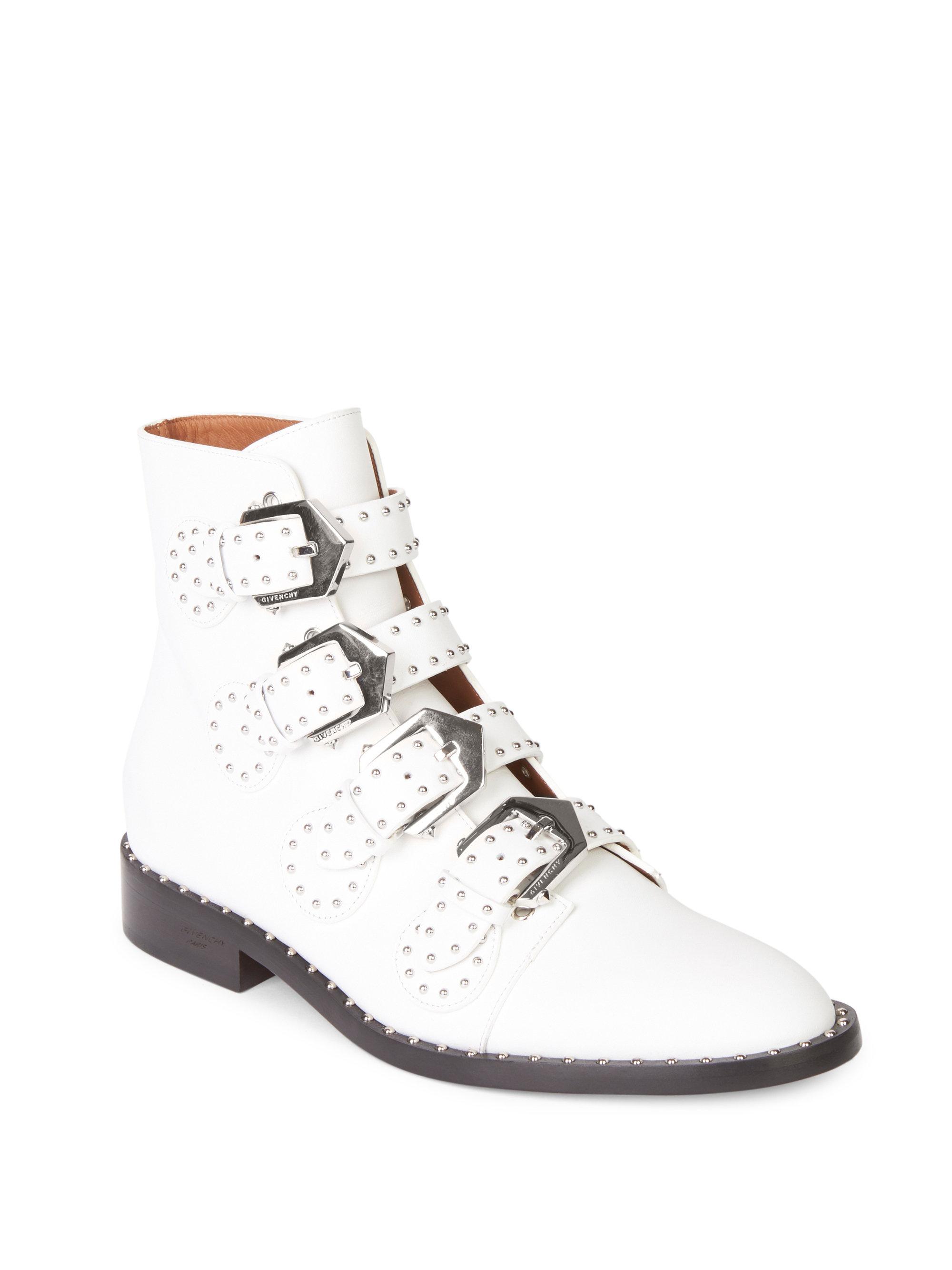 givenchy white studded boots