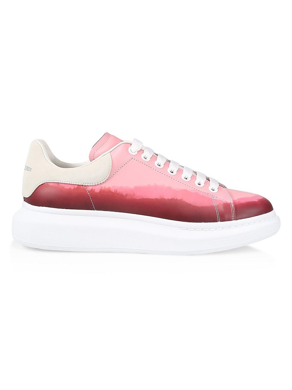 Alexander McQueen Dip-dye Oversized Leather Sneakers in Pink Bordeaux  (Pink) for Men | Lyst