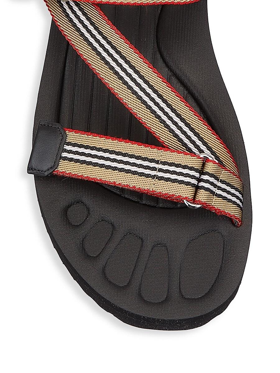 Burberry Rubber Icon Stripe Sandals for Men - Save 14% - Lyst