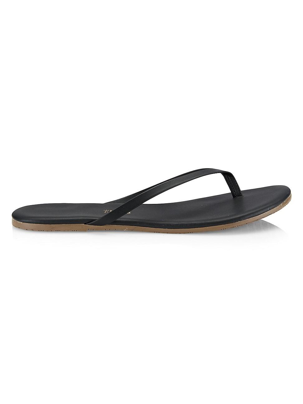 TKEES Solids Leather Flip Flops in Gray | Lyst